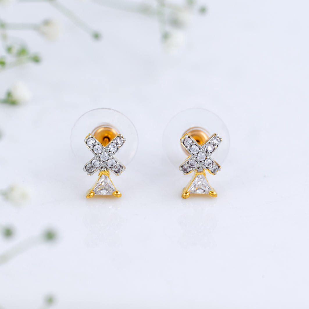 Minimalist 'X' Pearl Pendant Set