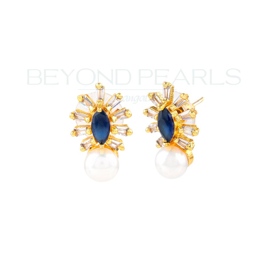 Azure Sparkle Baguette Pearl Tops