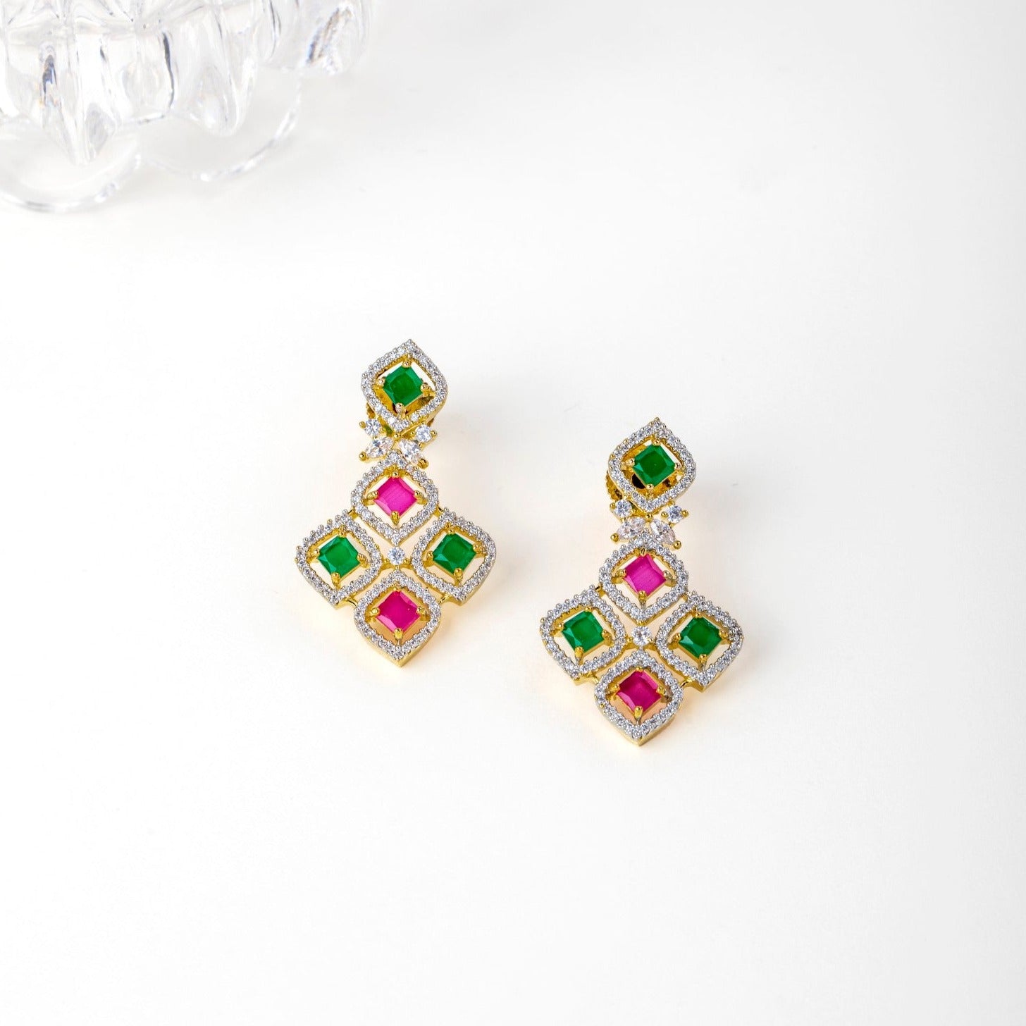 Jewel Tones Studs | Pearl