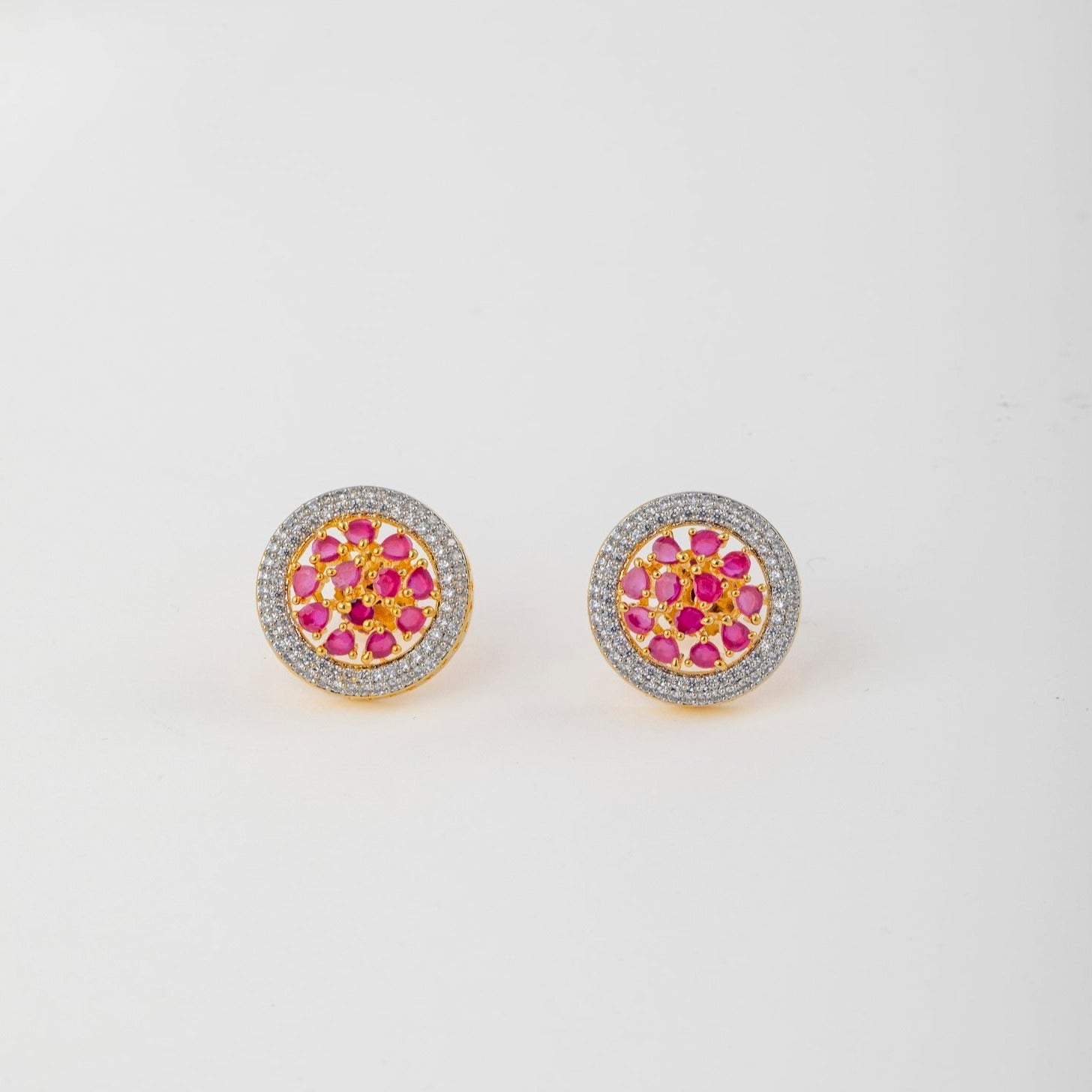 White & Red Freshwater Pearl Earrings Set