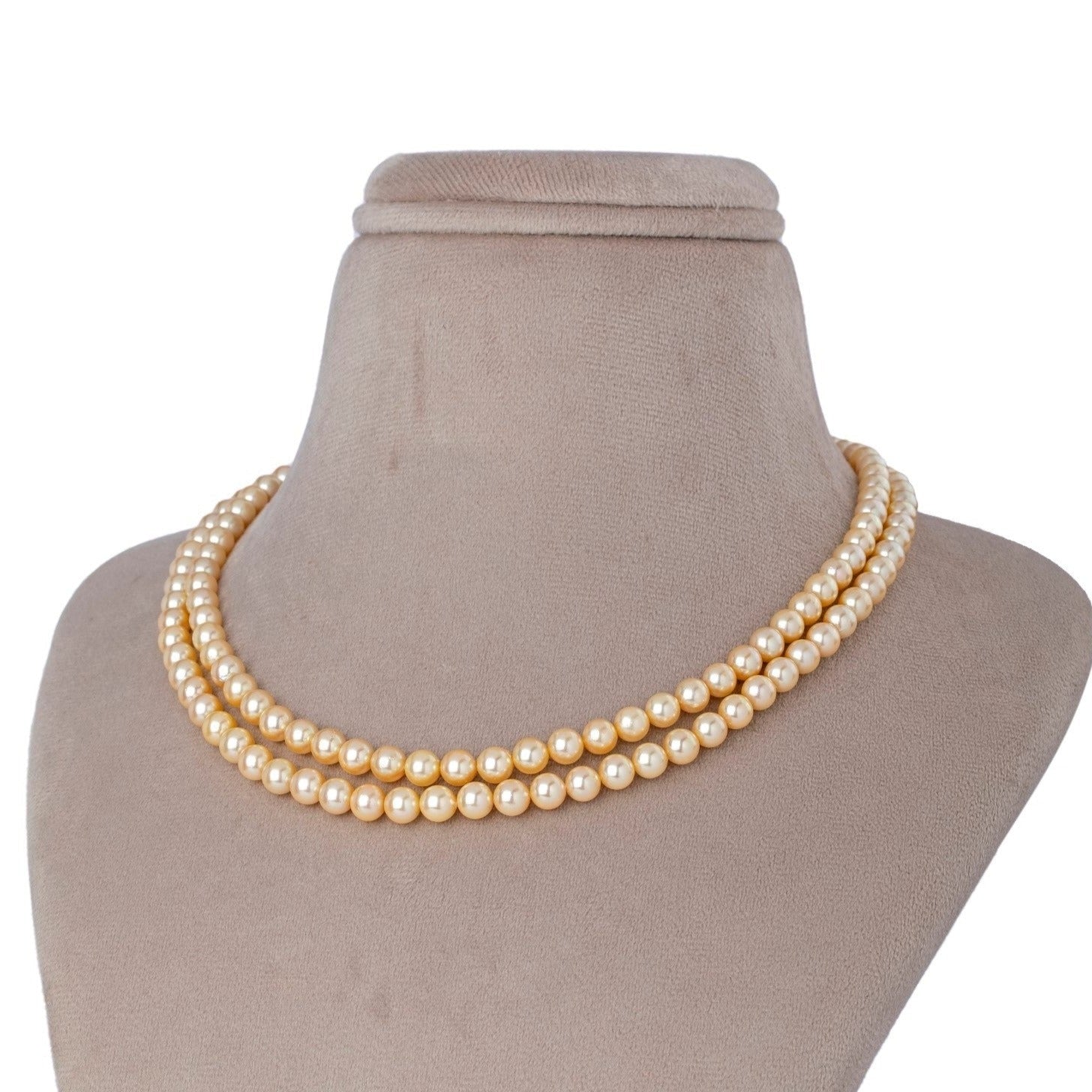 Opulent Double Strand Grading Akoya Pearl Necklace