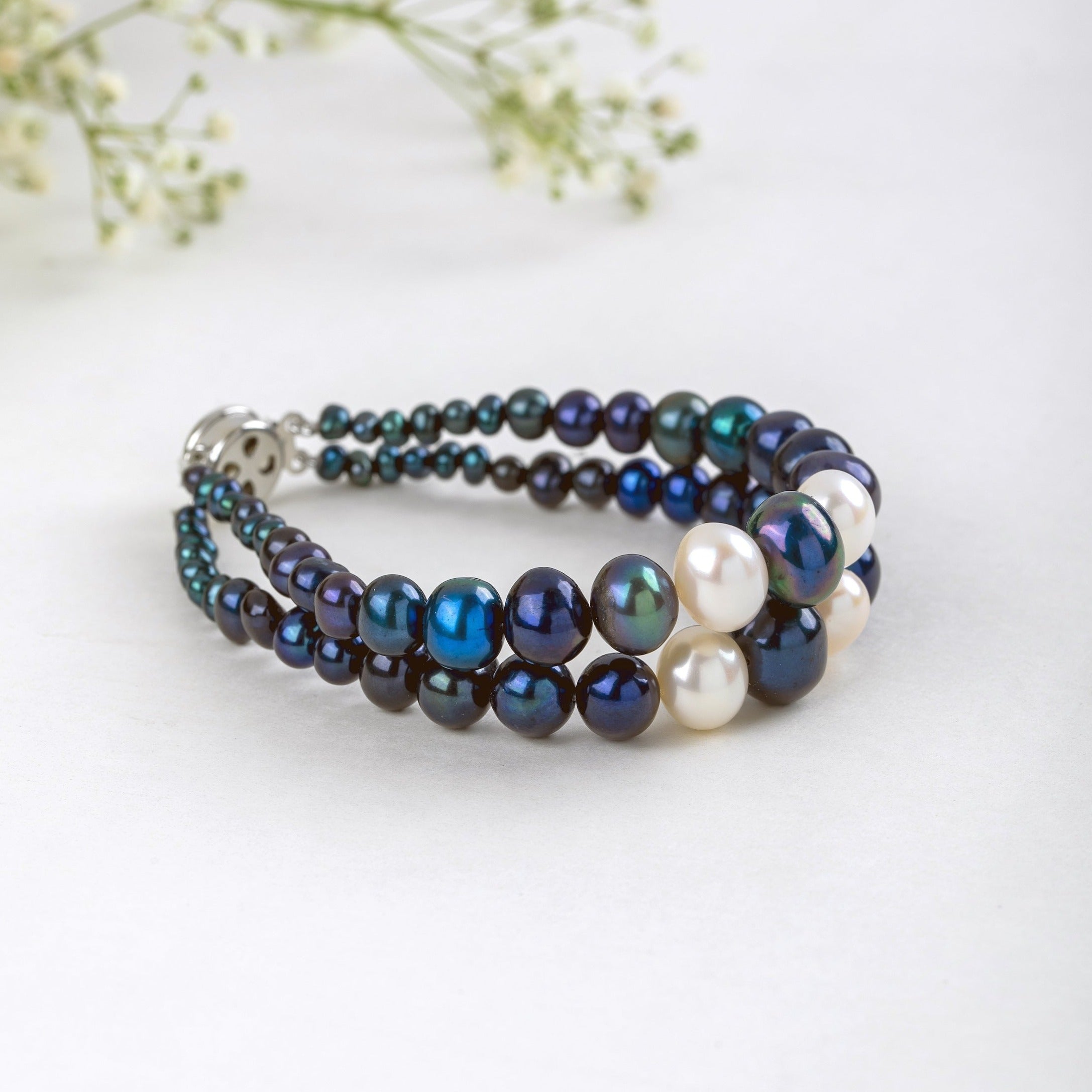 Night Blue and White Bracelet