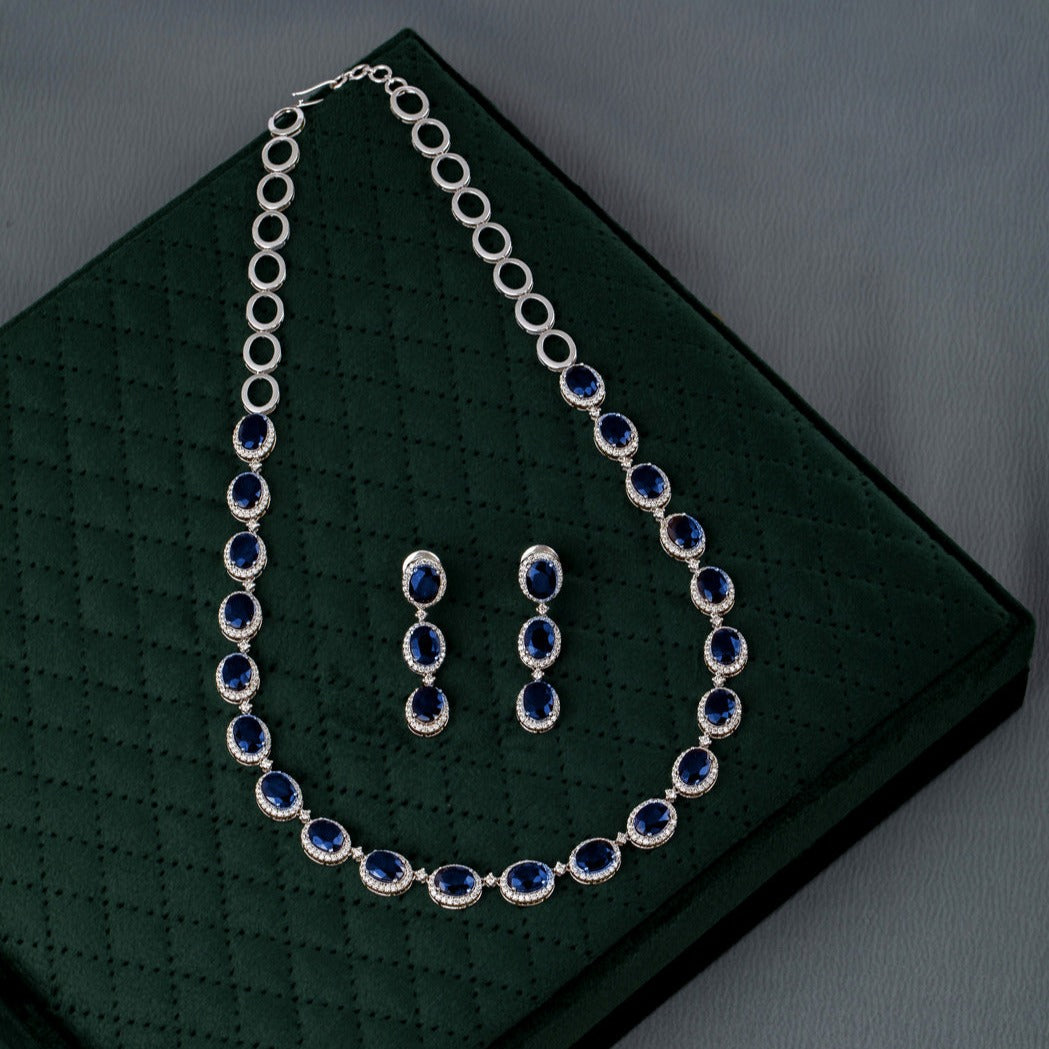 Beyond Moonlit Sapphire and Diamond Necklace