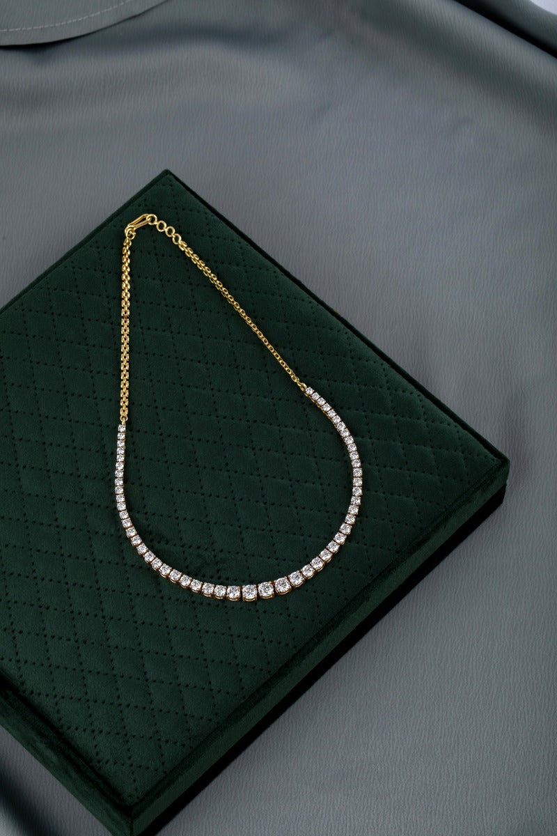 Luminous Solitaire Diamond Necklace Set