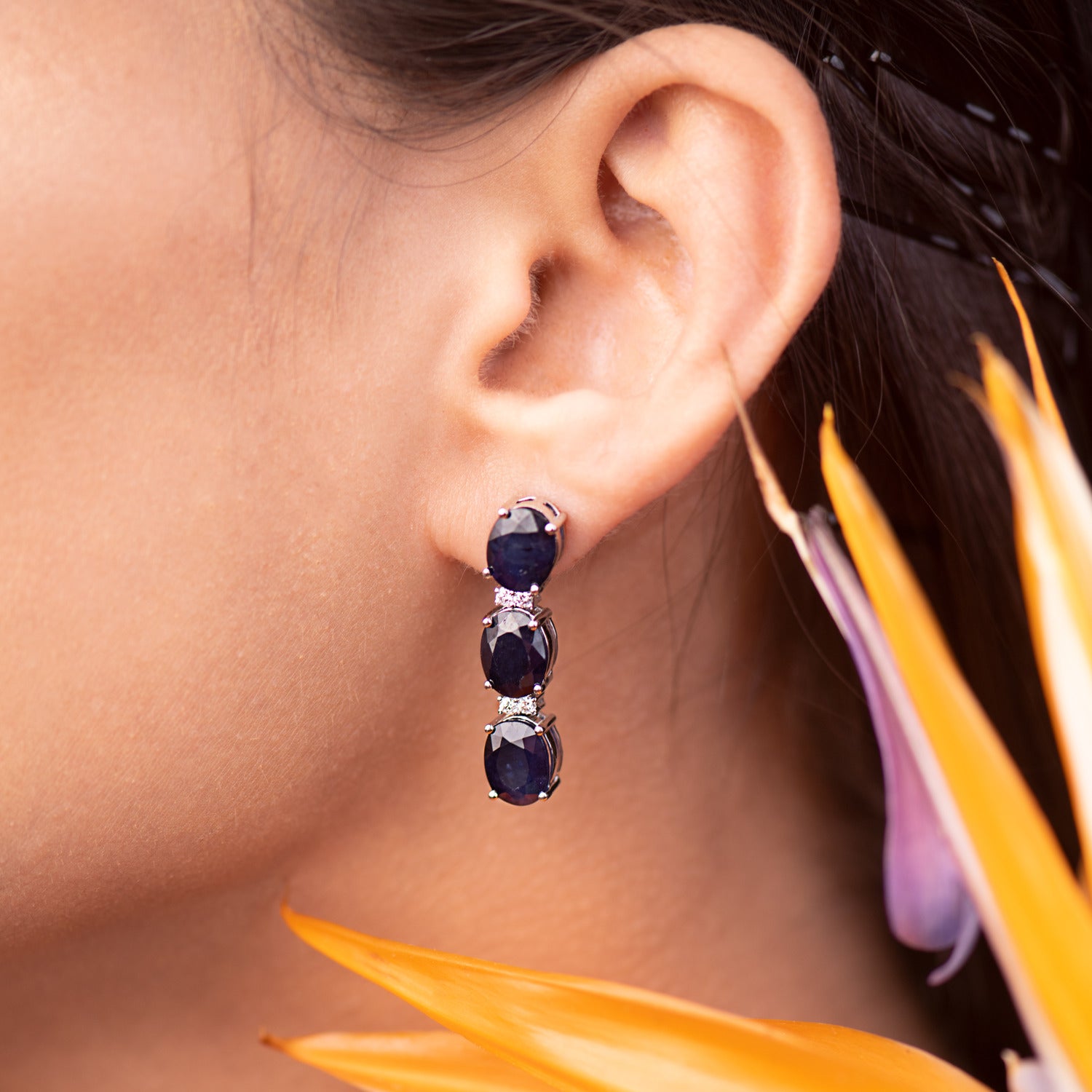 Sapphire Gemstone Earrings