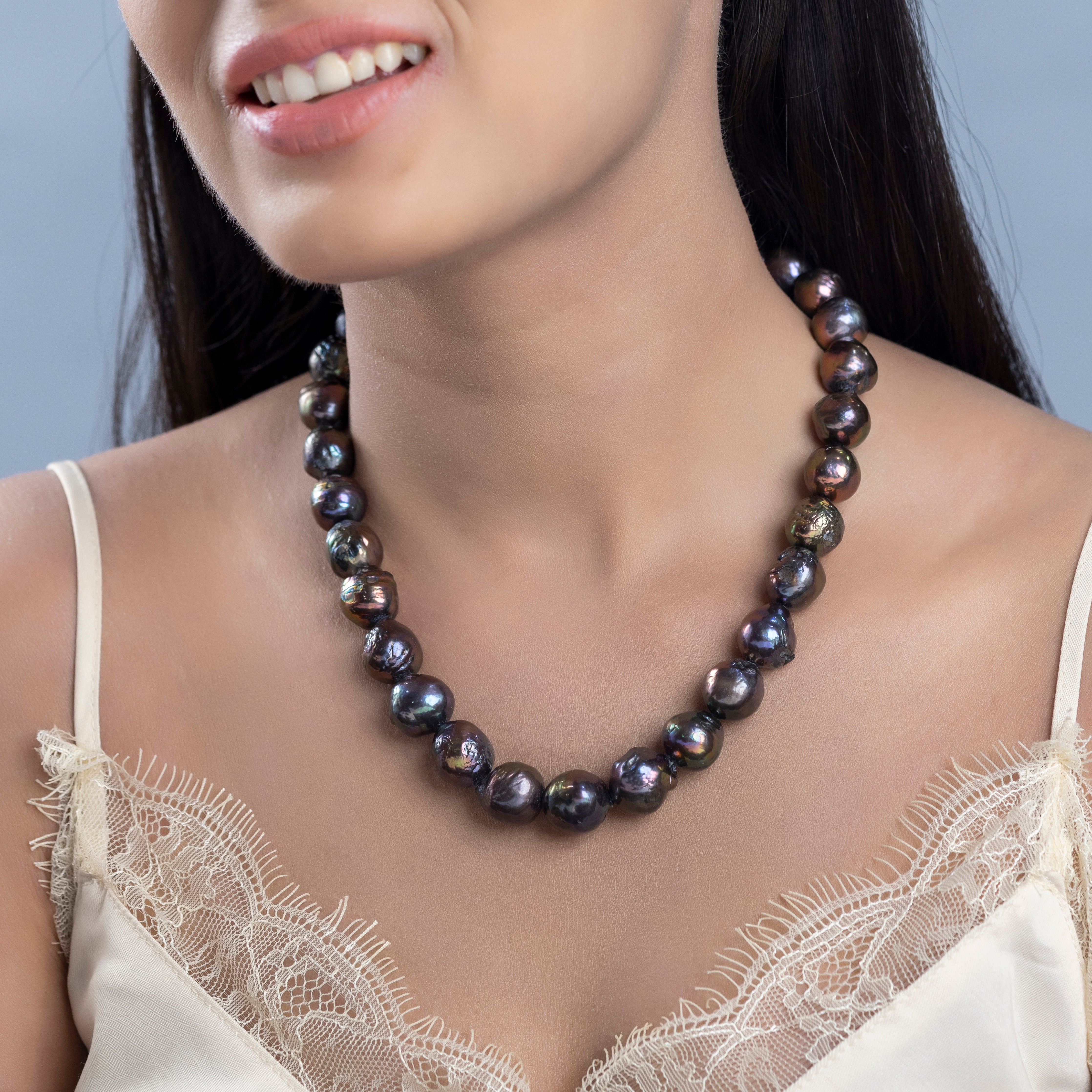 Freshwater Black Bronze Lust Pearl Necklace