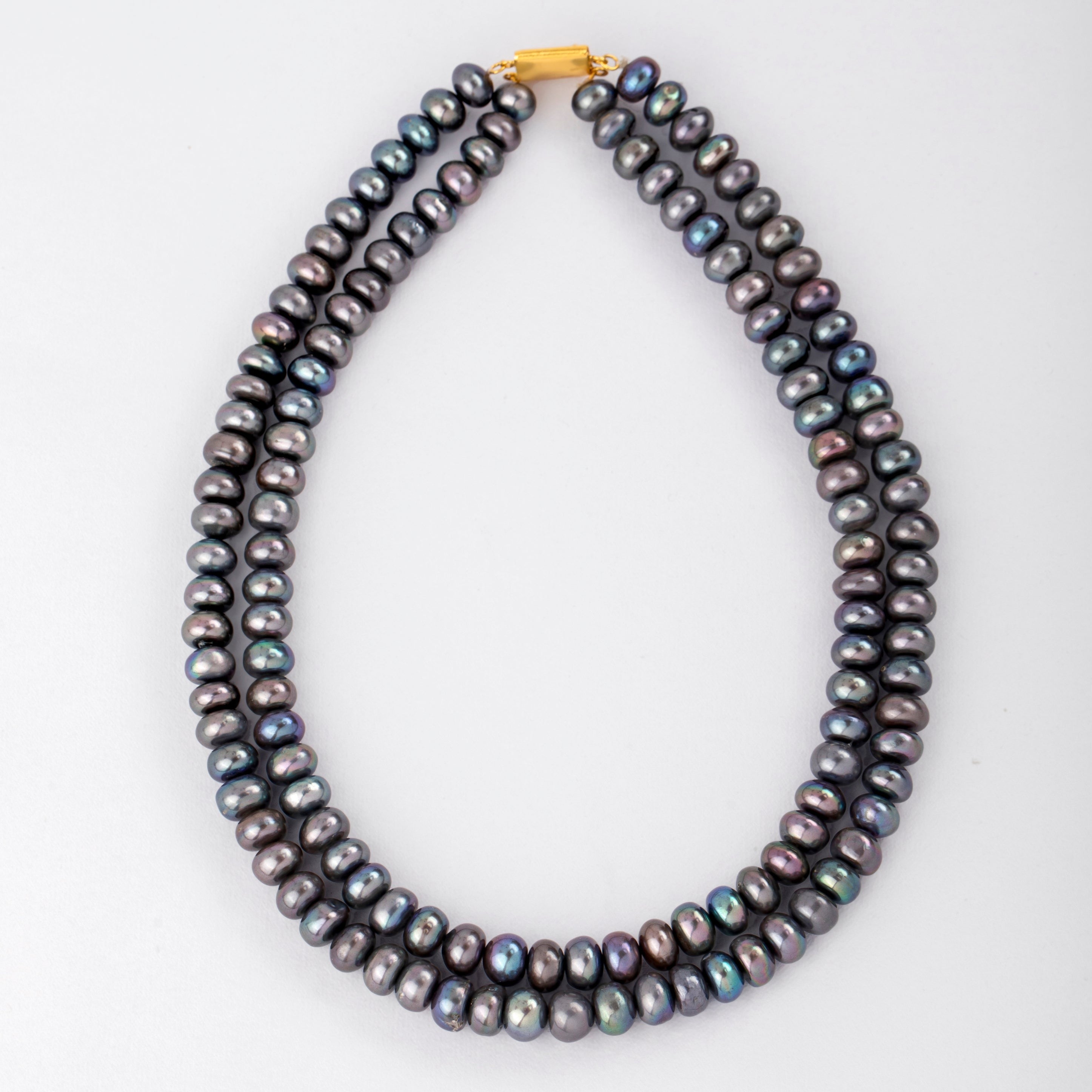 Misty Waters Two-Row Freshwater Pearl Necklace