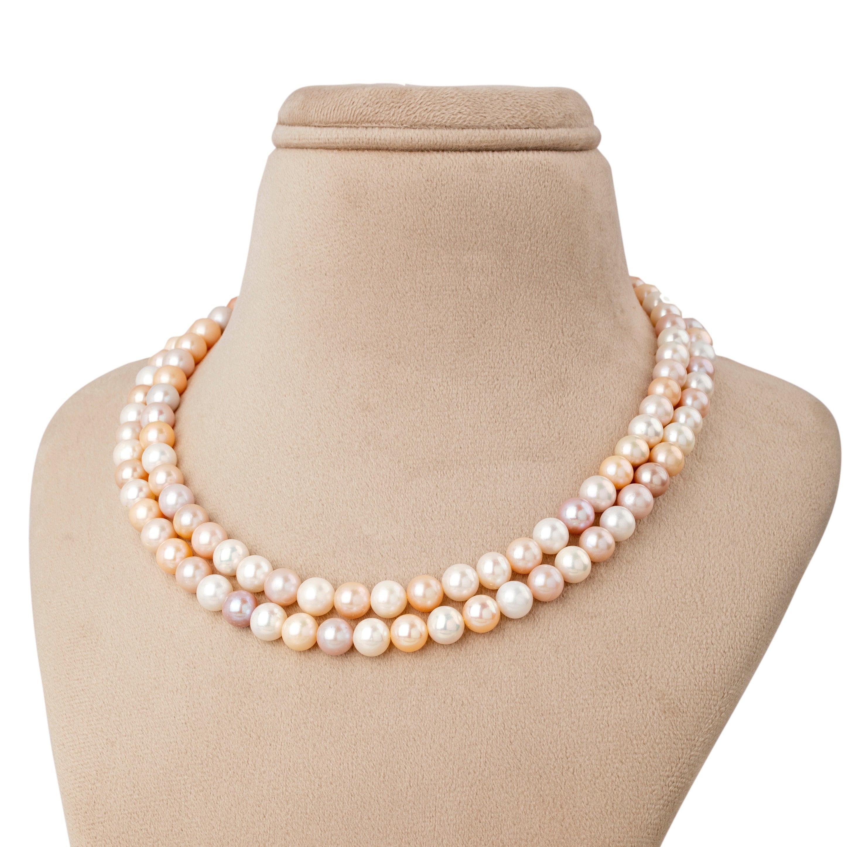 Freshwater Multicolor  lust 2 LINE Pearl Necklace
