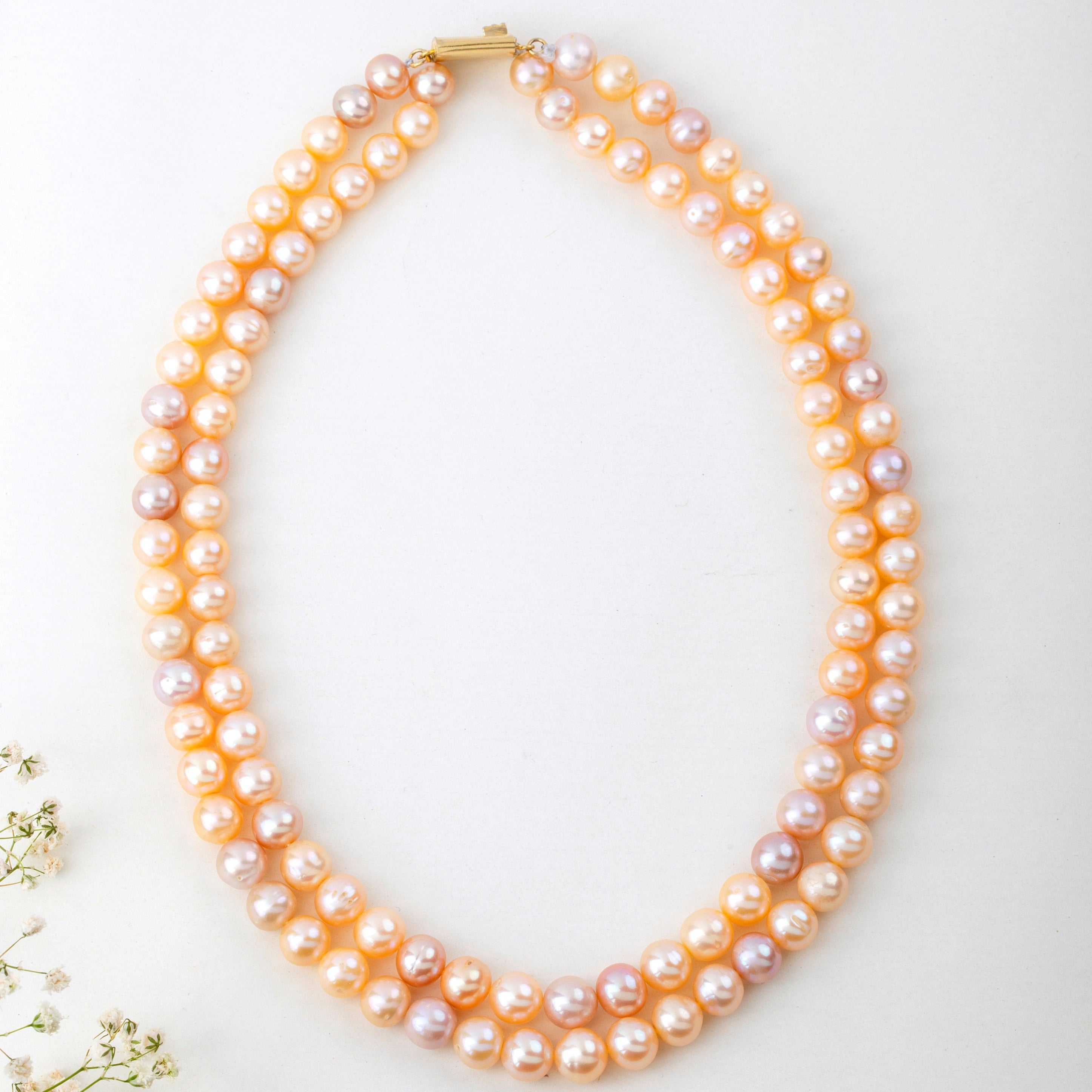 Freshwater Multicolor Lust 2-Line Pearl Necklace