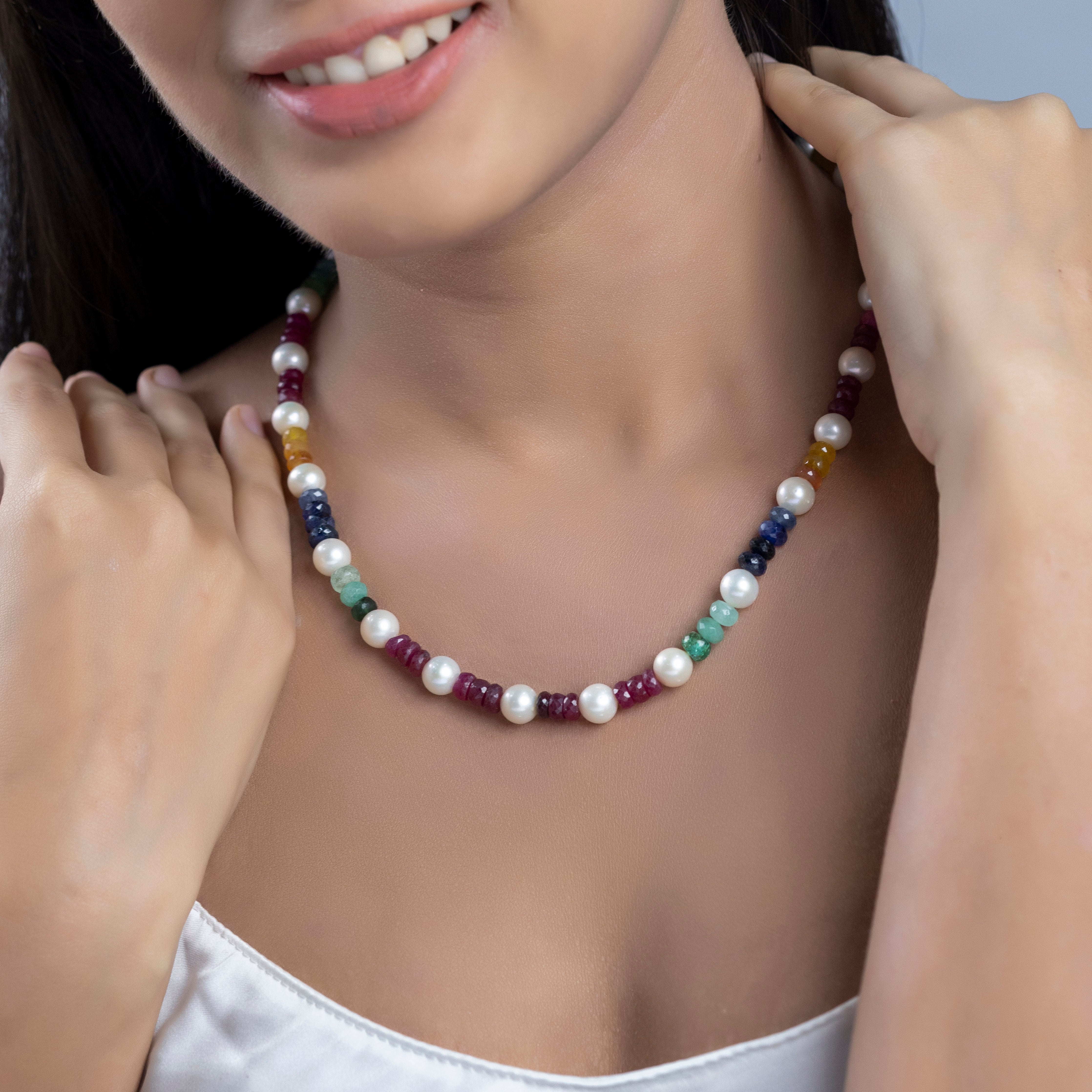 Mystic Meadows Multicolor Freshwater Pearl Necklace