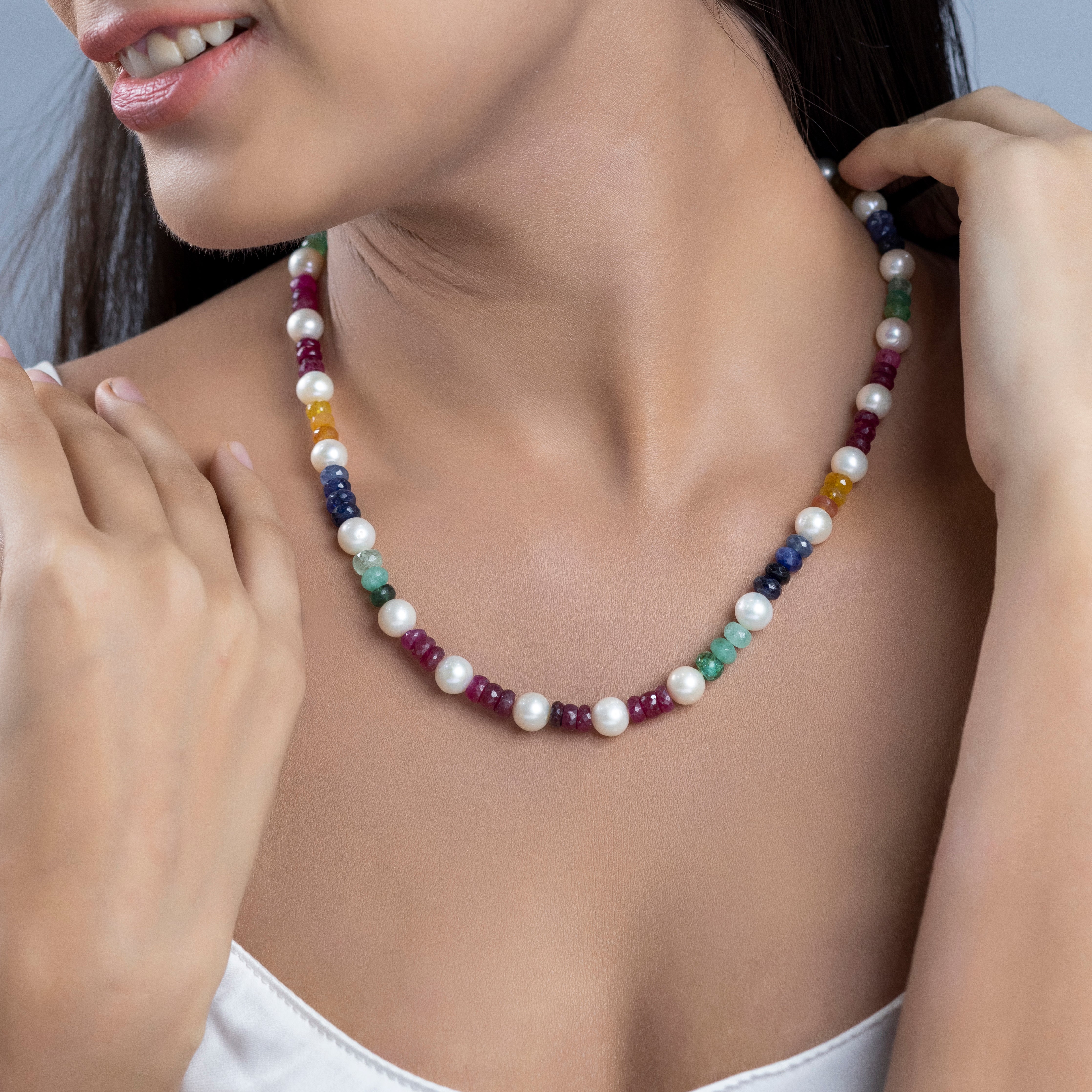 Mystic Meadows Multicolor Freshwater Pearl Necklace