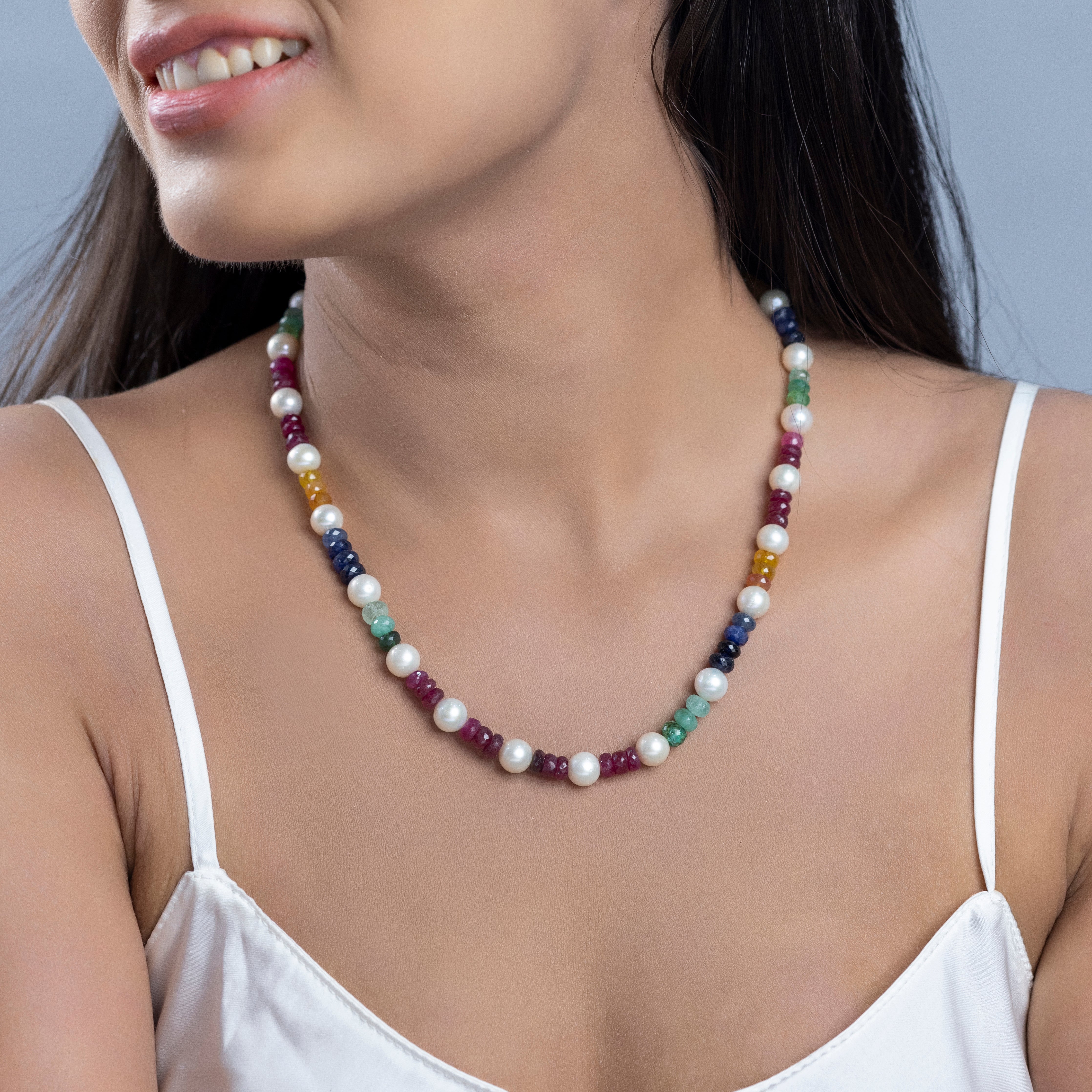 Mystic Meadows Multicolor Freshwater Pearl Necklace