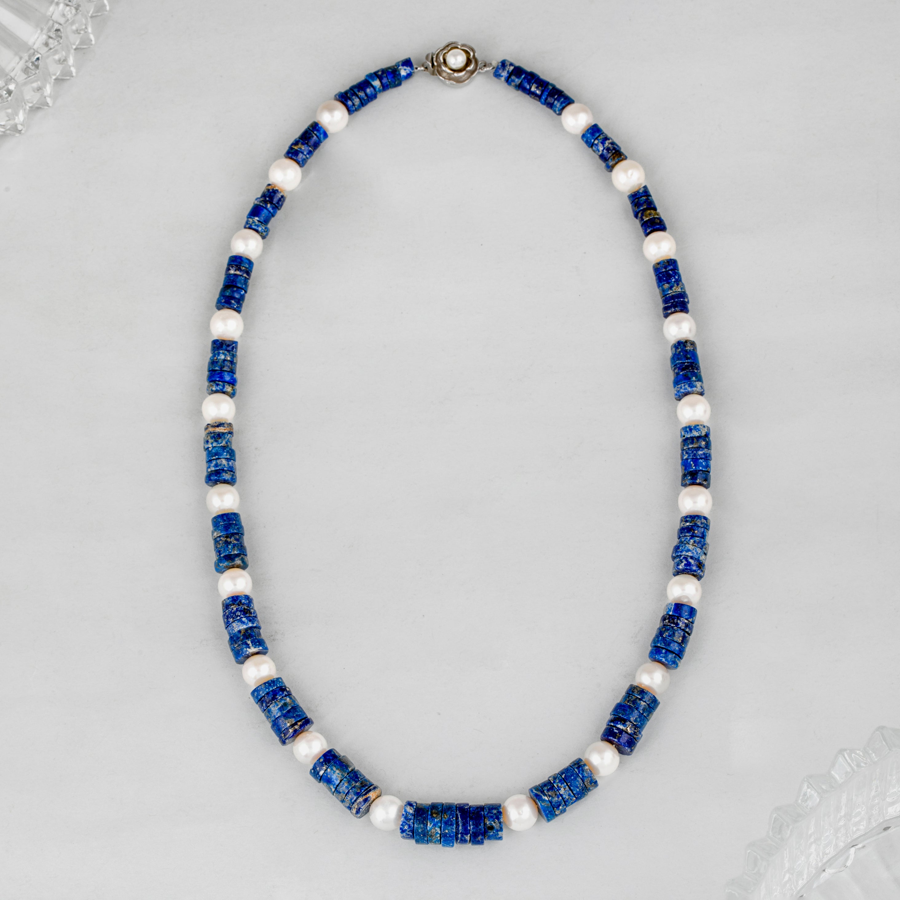 Lapis Lazuli and Freshwater Pearl Necklace