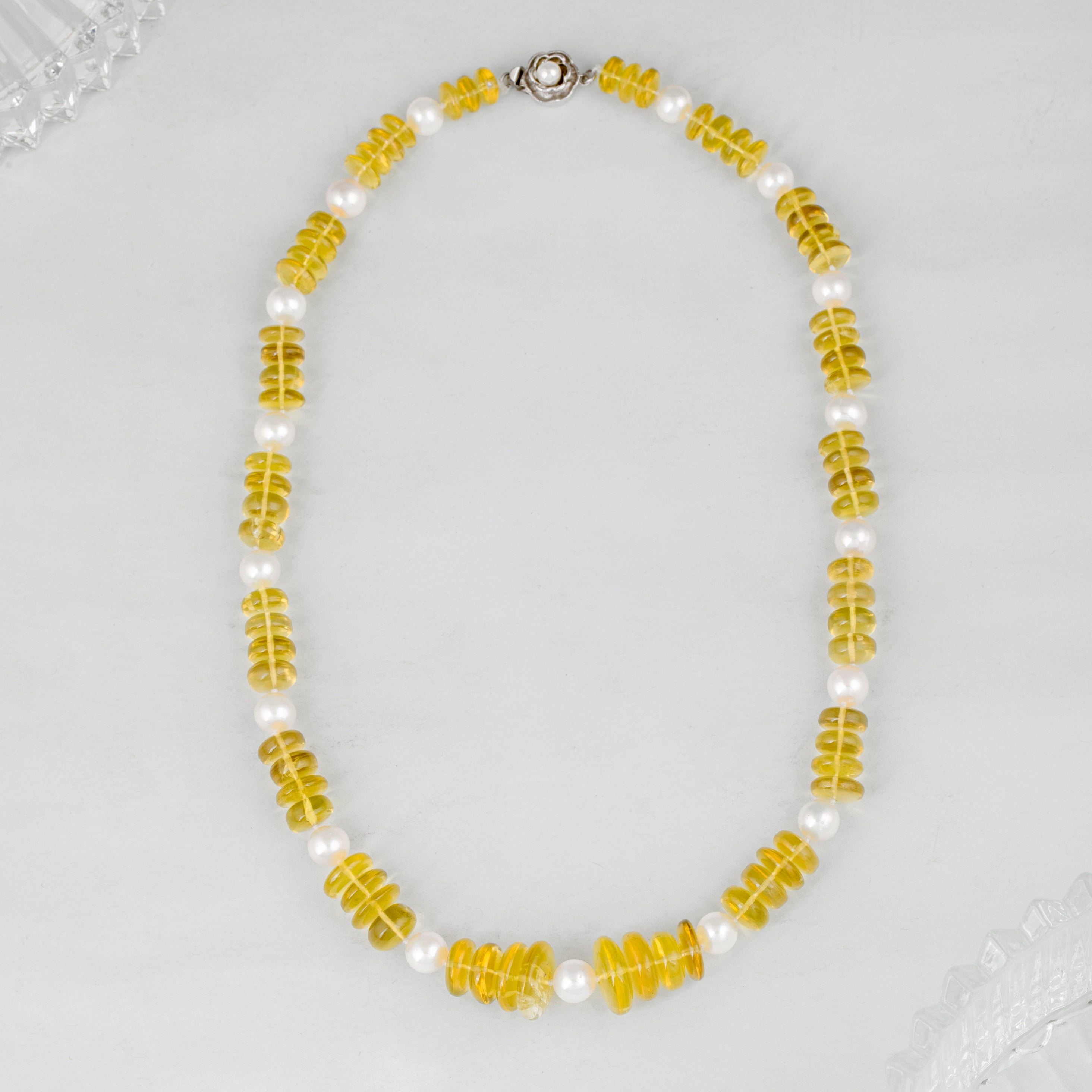 Lemon Quartz Radiance Freshwater Pearl Necklace