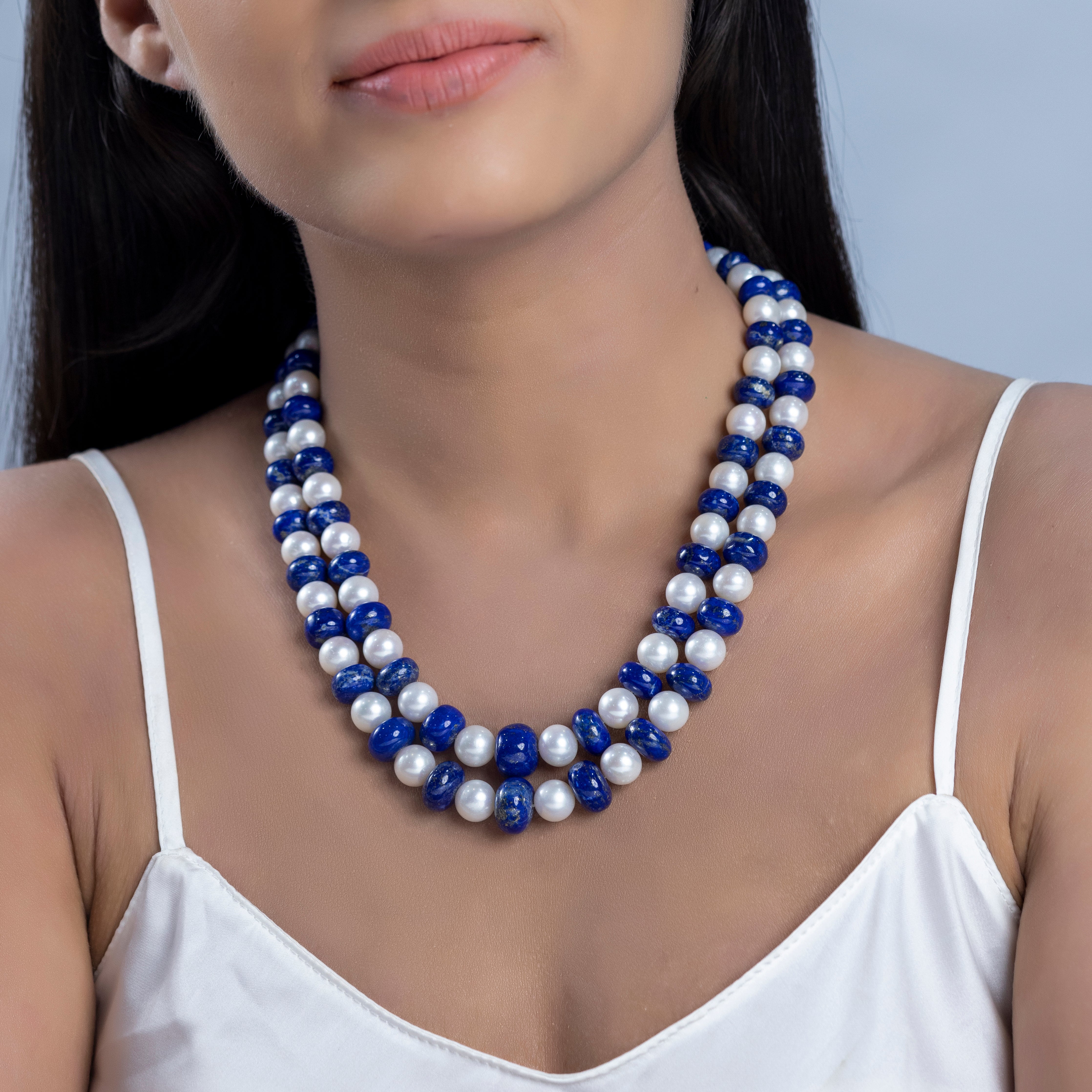 Lapis Luxe Freshwater Pearl Necklace