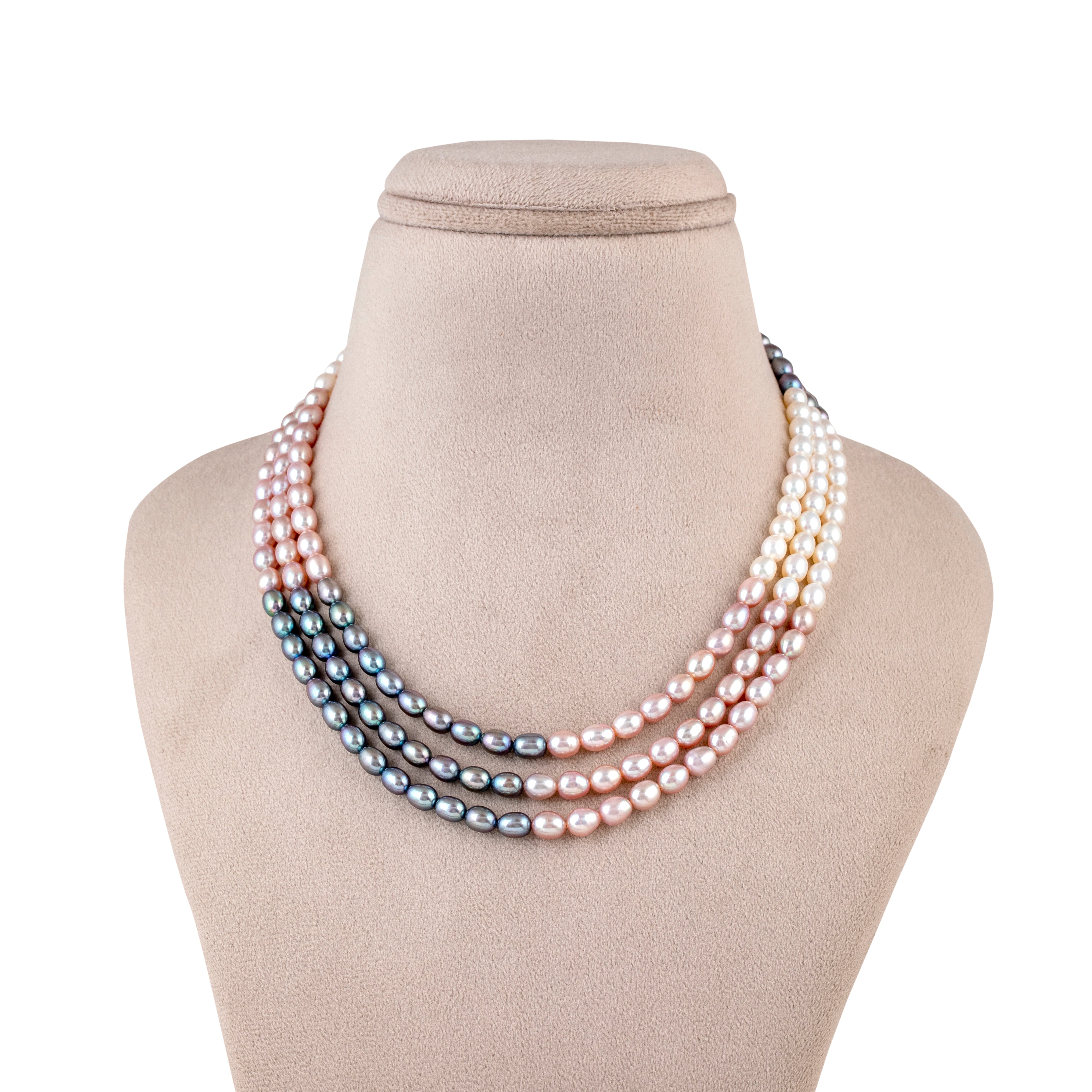 Triple Strand Freshwater Pearl Necklace