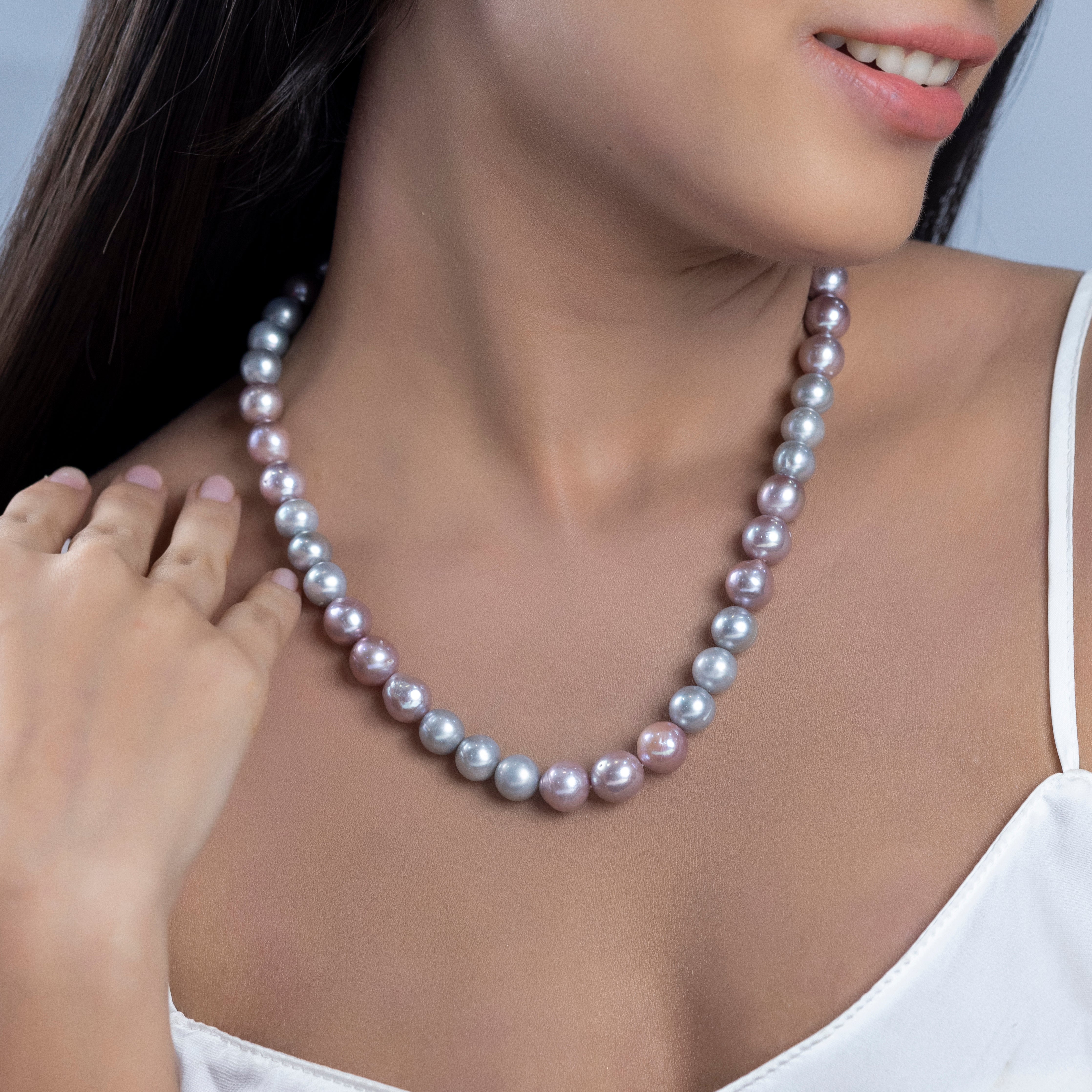 Symphony of Shades Freshwater Necklace