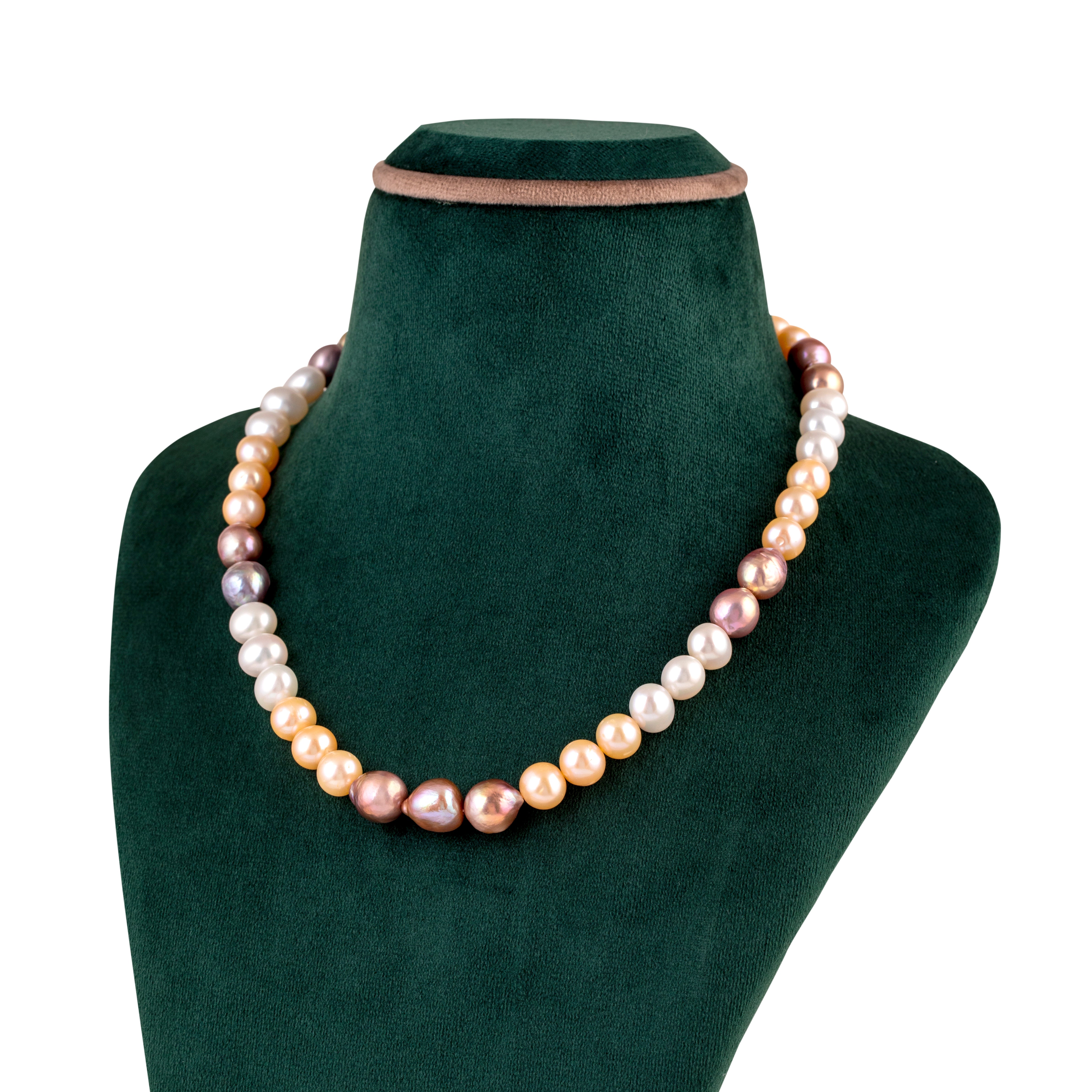 Pastel Medley Single Row Freshwater Necklace