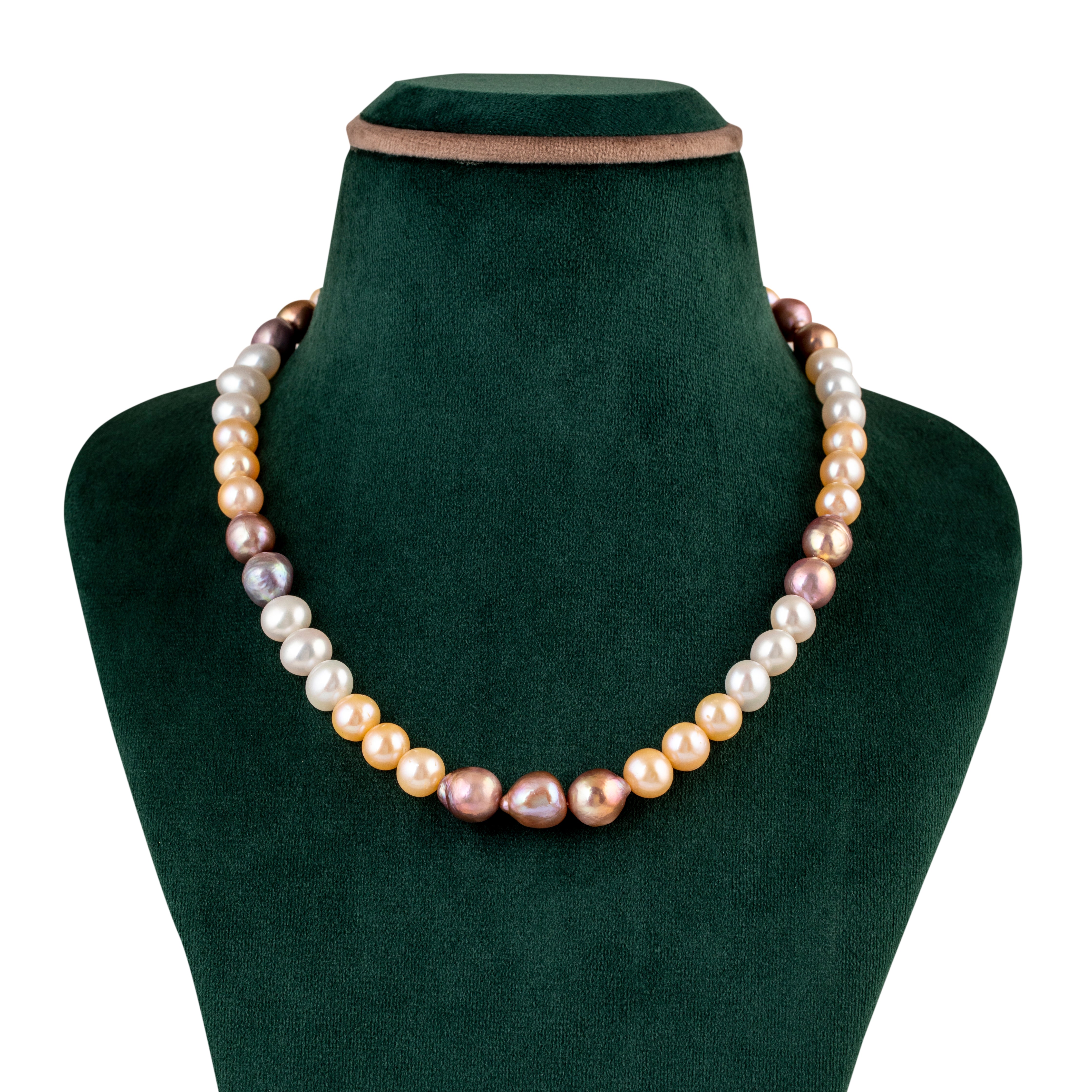 Pastel Medley Single Row Freshwater Necklace