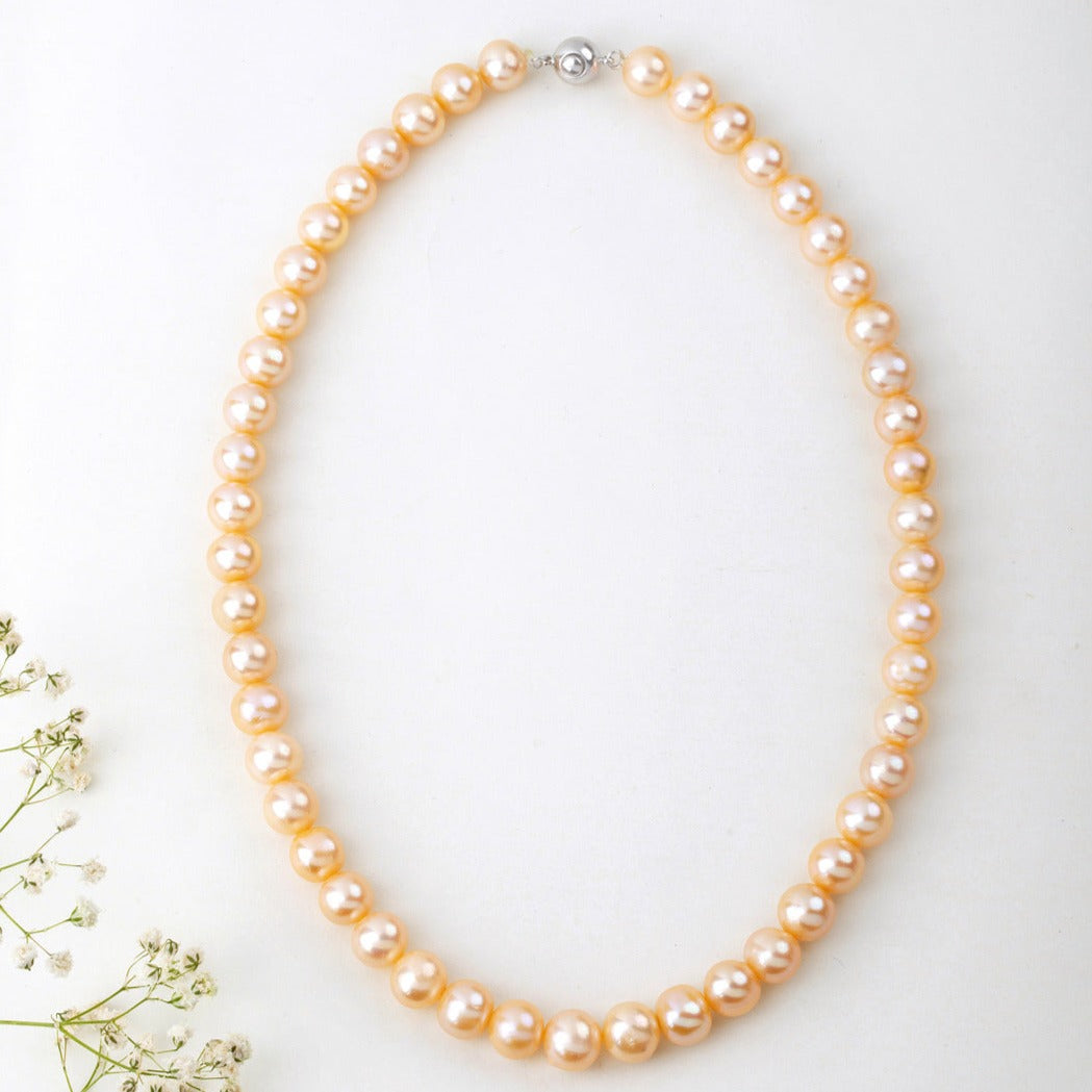 Freshwater Lust Peach beauty Pearl Necklace