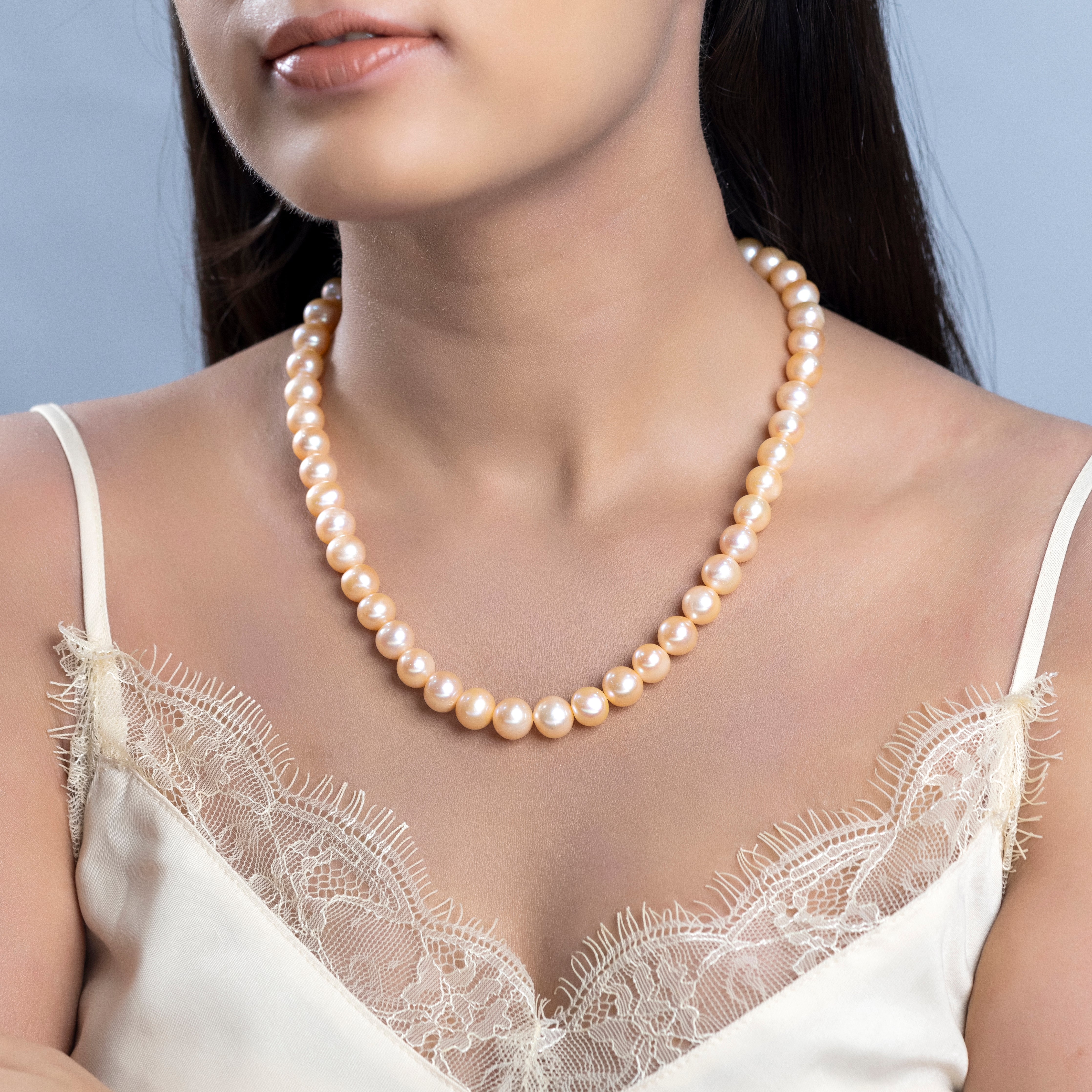 Freshwater Lust Peach beauty Pearl Necklace