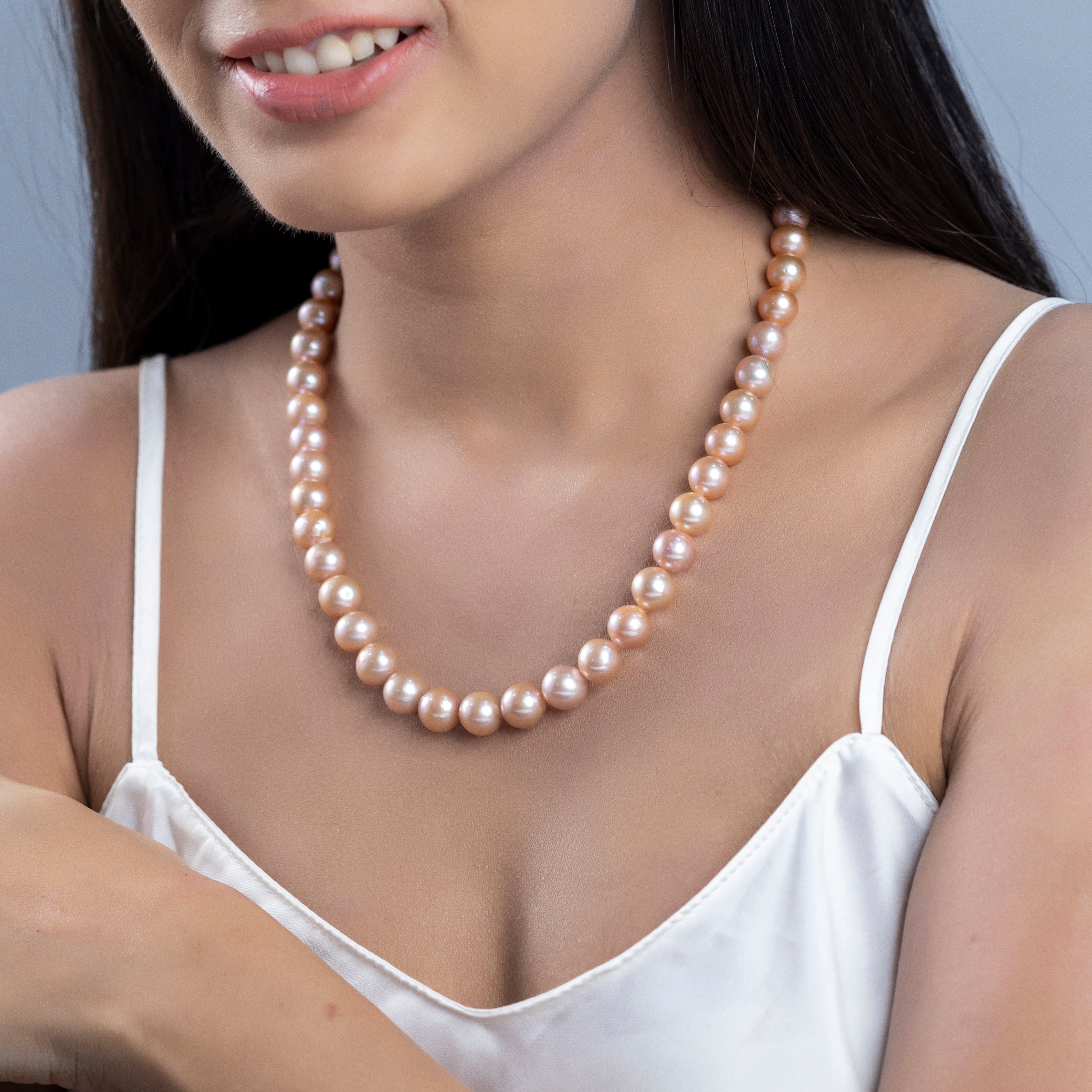Freshwater Elegant Pink Pearl Necklace
