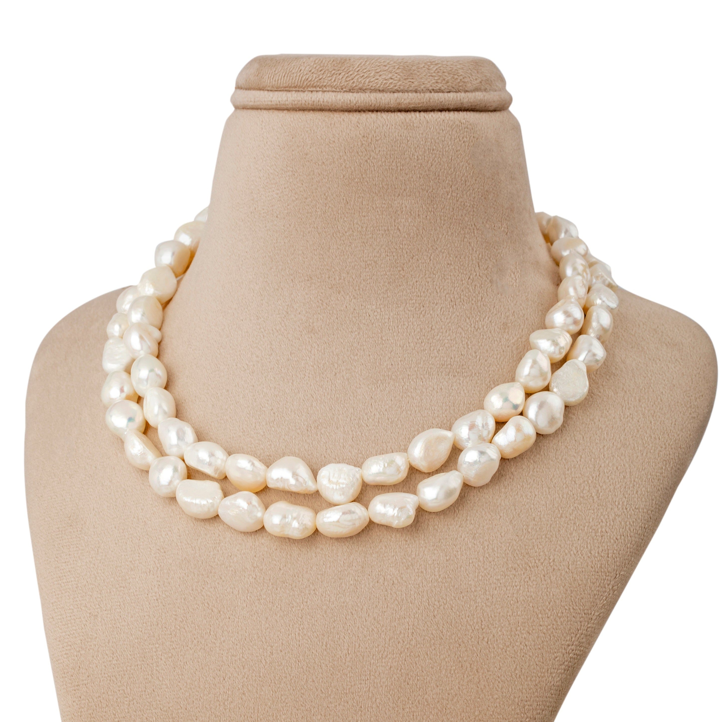 Freshwater Lust White beauty 2-line Pearl Necklace