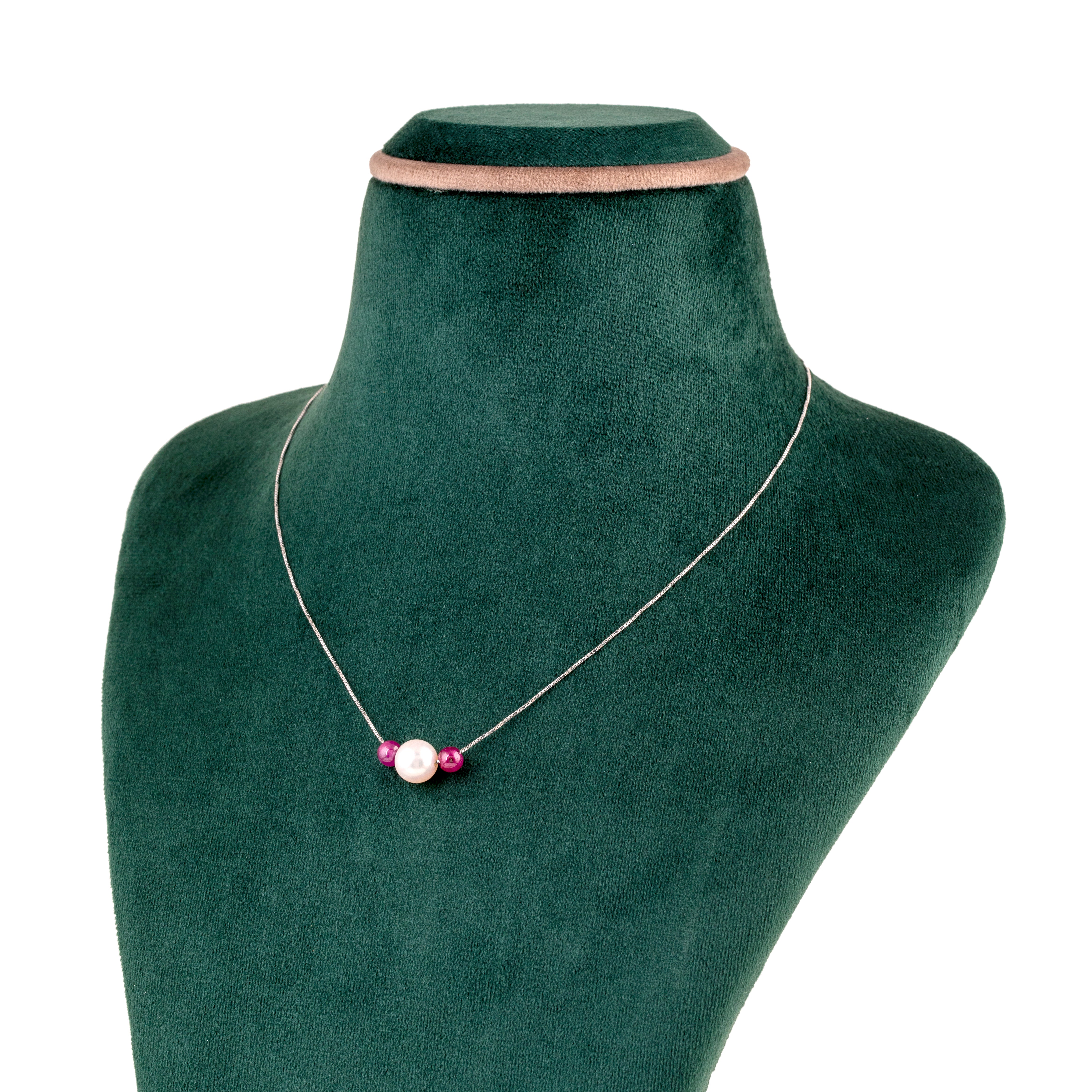 Ruby and Akoya Pearl Chain