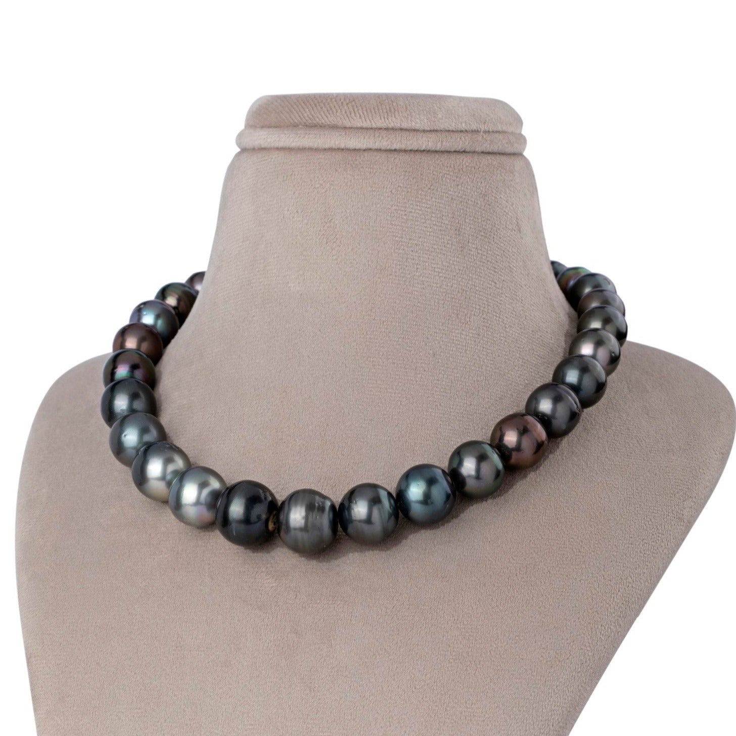 Regal Obsidian Fat and Big Tahitian Pearl Necklace