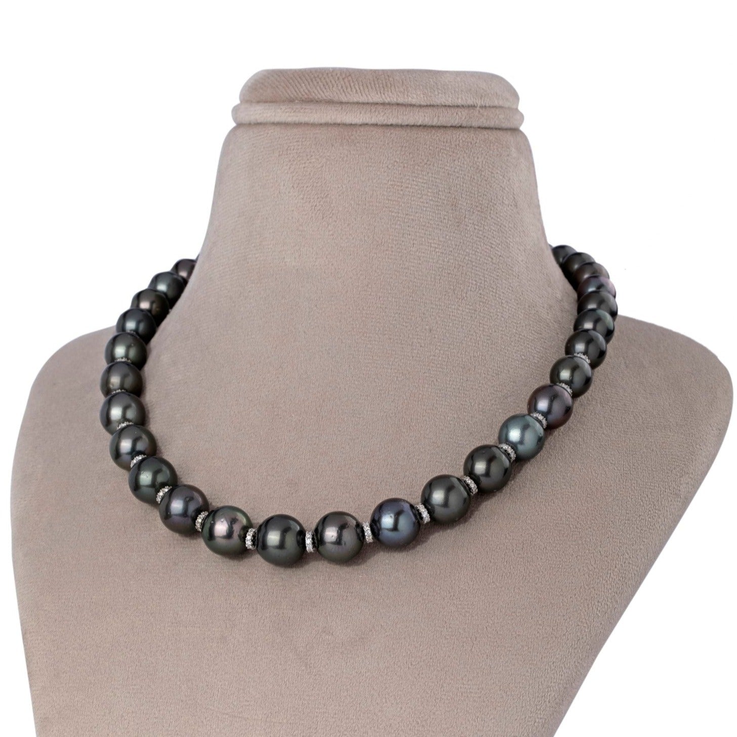 Diamonds Connections Single Strand Tahitian Pearl Necklace