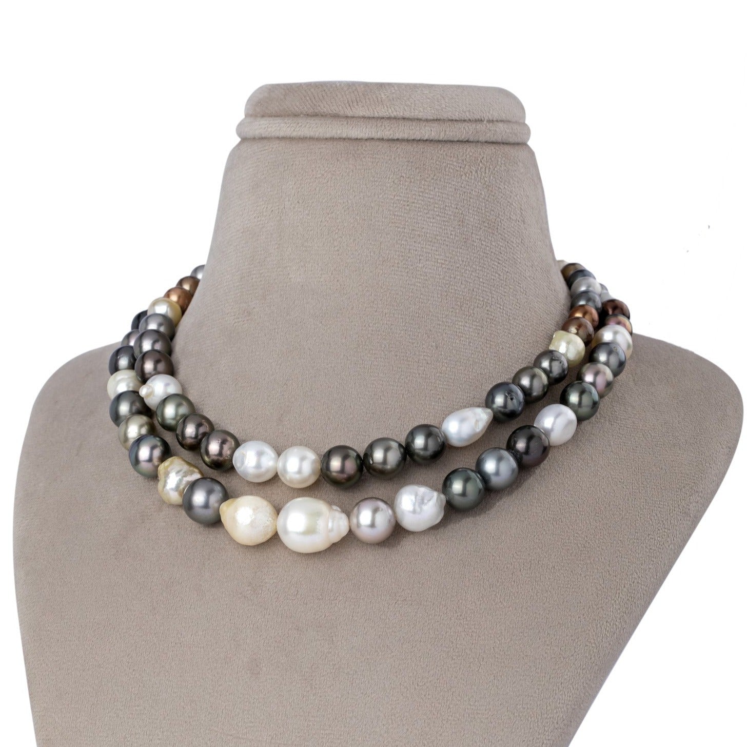 Exquisite Melange Baroque Pearl Necklace