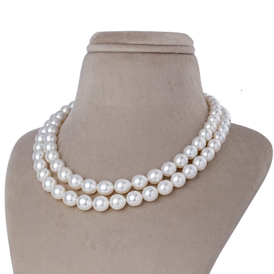 Opulent Brilliance Dual Line South Sea Pearl Necklace