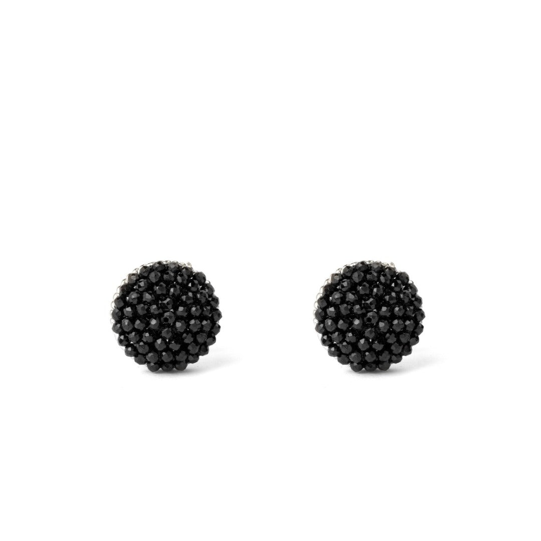 Blossom Noir Stud Earrings | Gemstone