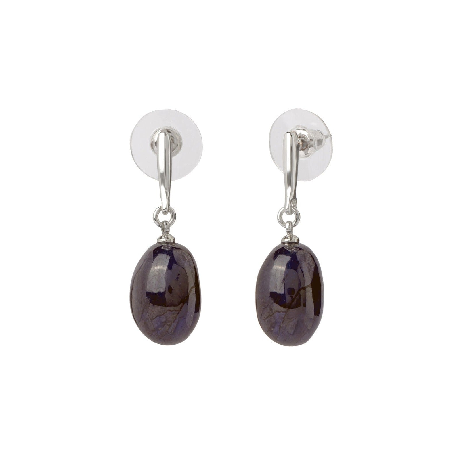 Obsidian Delight Gemstone Drop Earrings