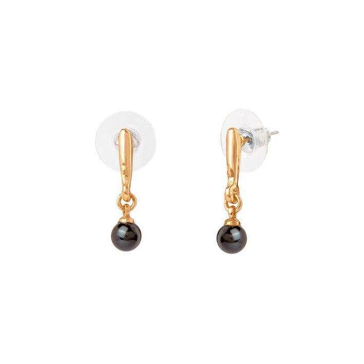 Starry Black Pearl Earrings