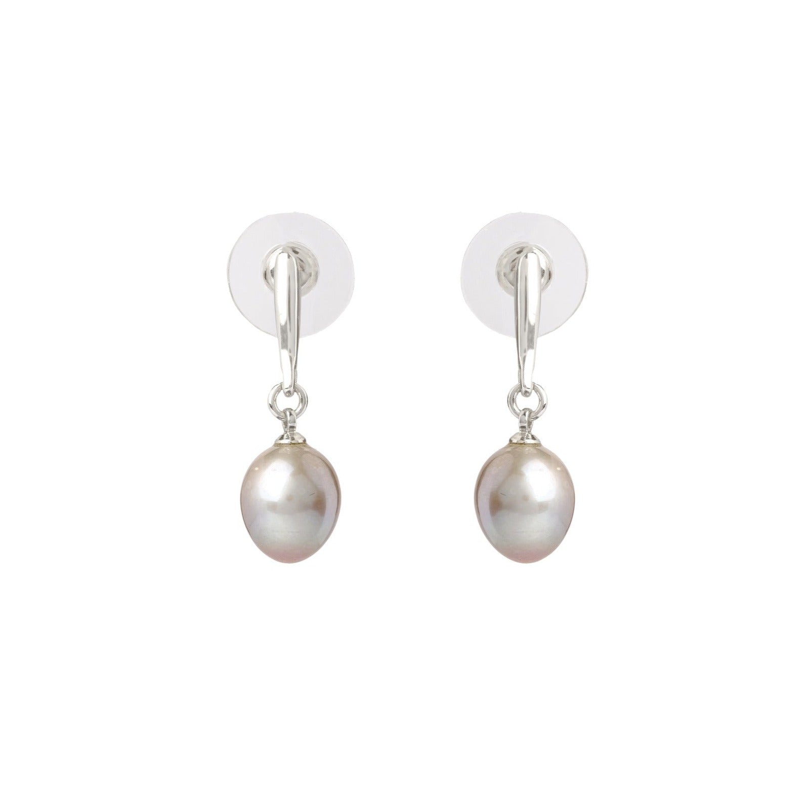 Luminous Grey Pearl Earrings