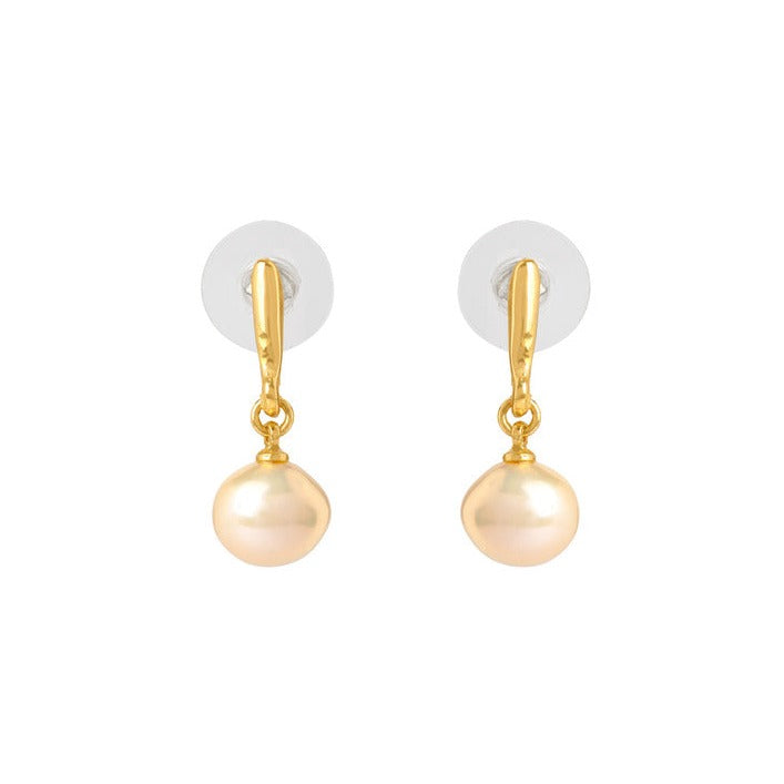 Pink Dewdrop Pearl Earrings
