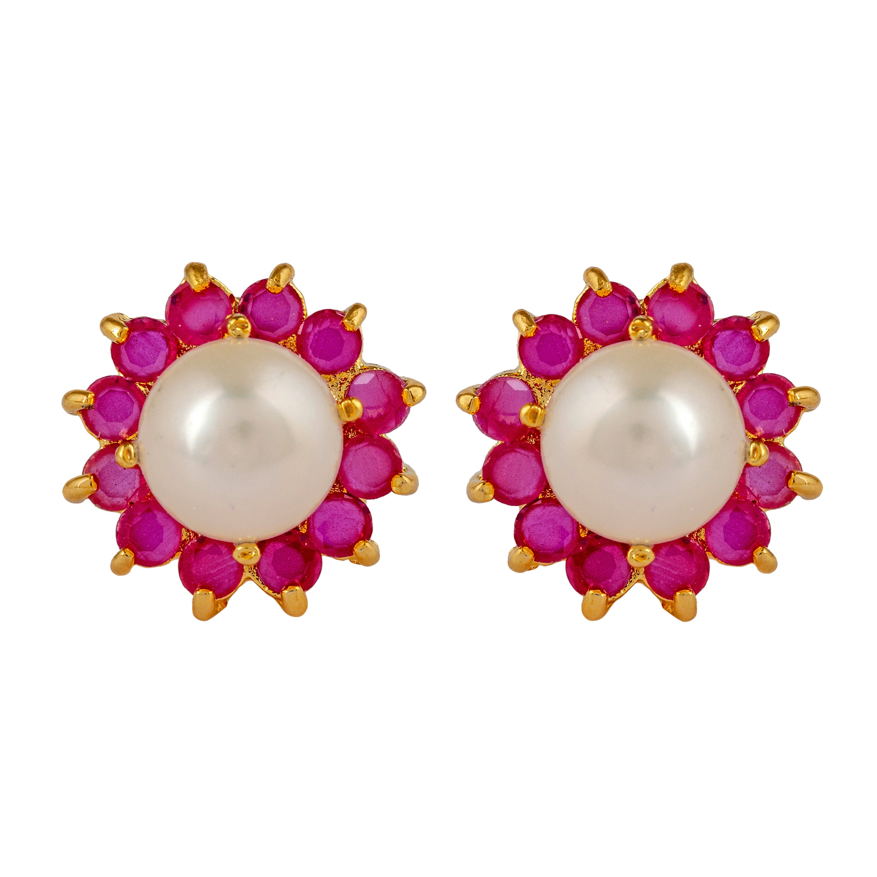 Red and White Harmony Studs