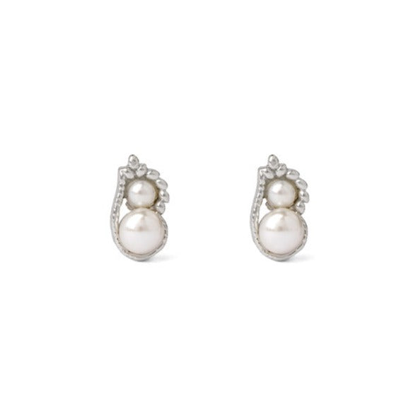 Whimsical Pearl Stud Earrings