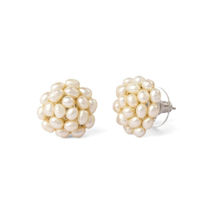 Pearly Petal Bloom Stud Earrings