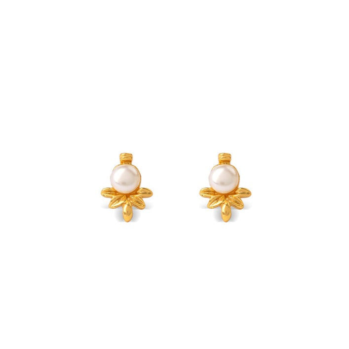 Gold Sheen Pearl Earring