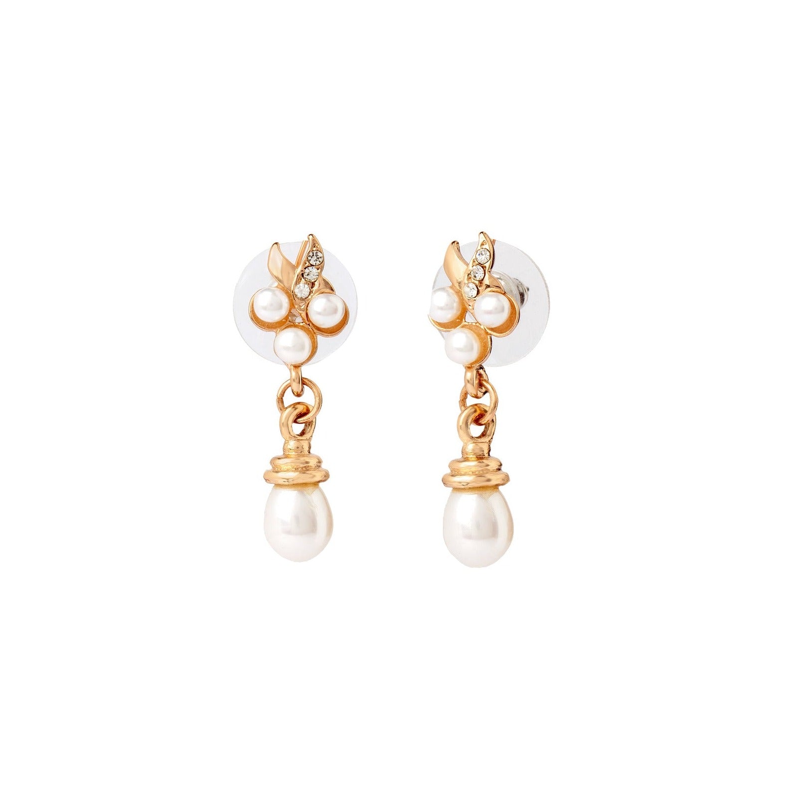 White Pearl Drop Earrings