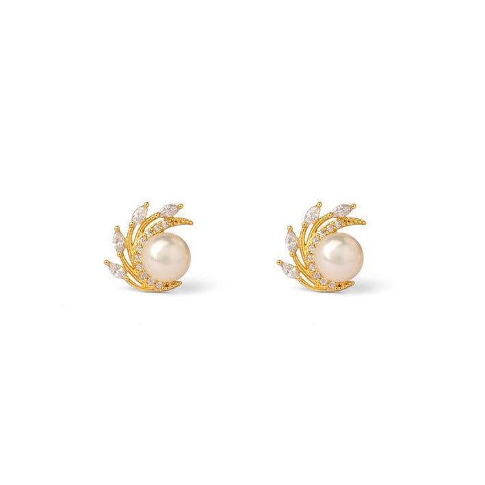Starry Night Pearl Stud Earrings