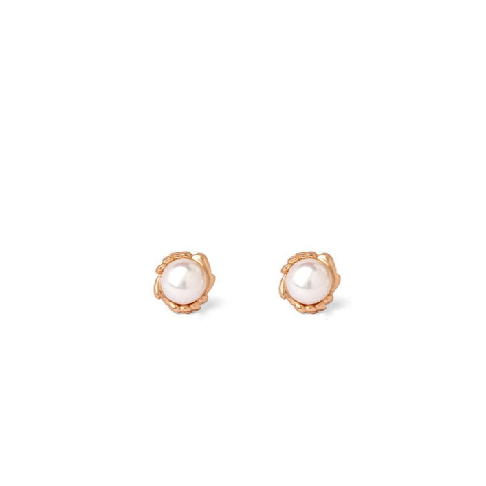 Petals of Elegance Pearl Stud Earrings