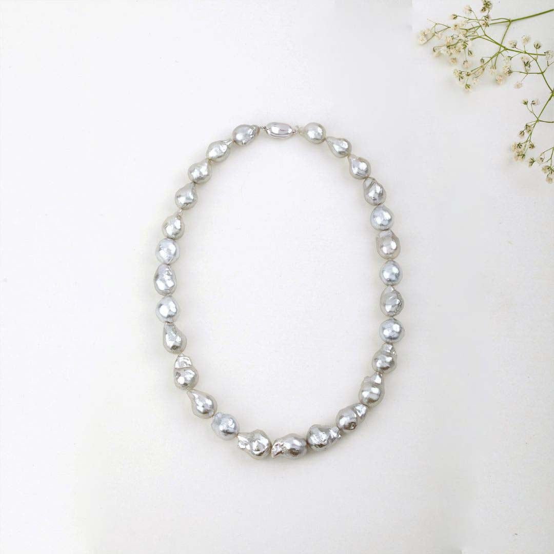 Freshwater Grey Lust Baroque Pearl Necklace