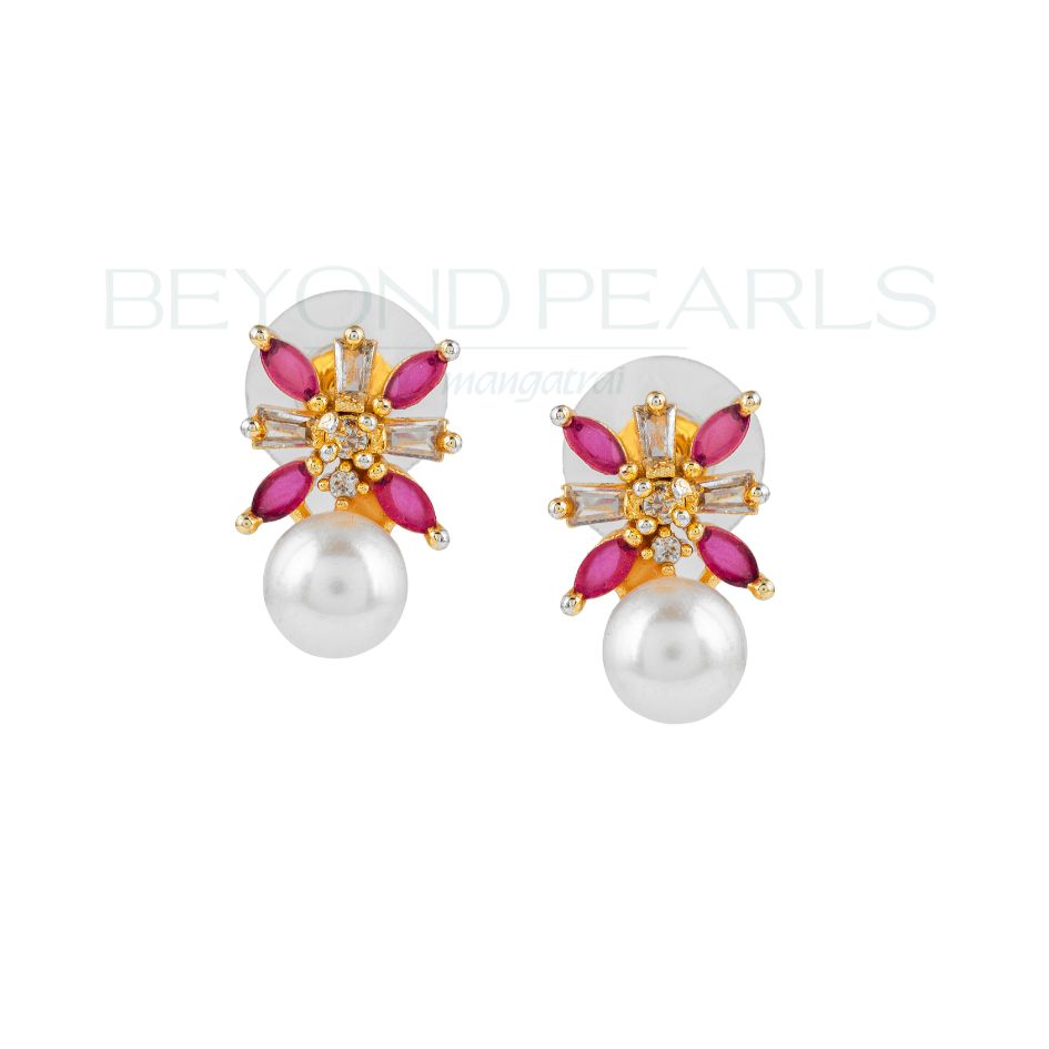Garnet Cascade Pearl Tops