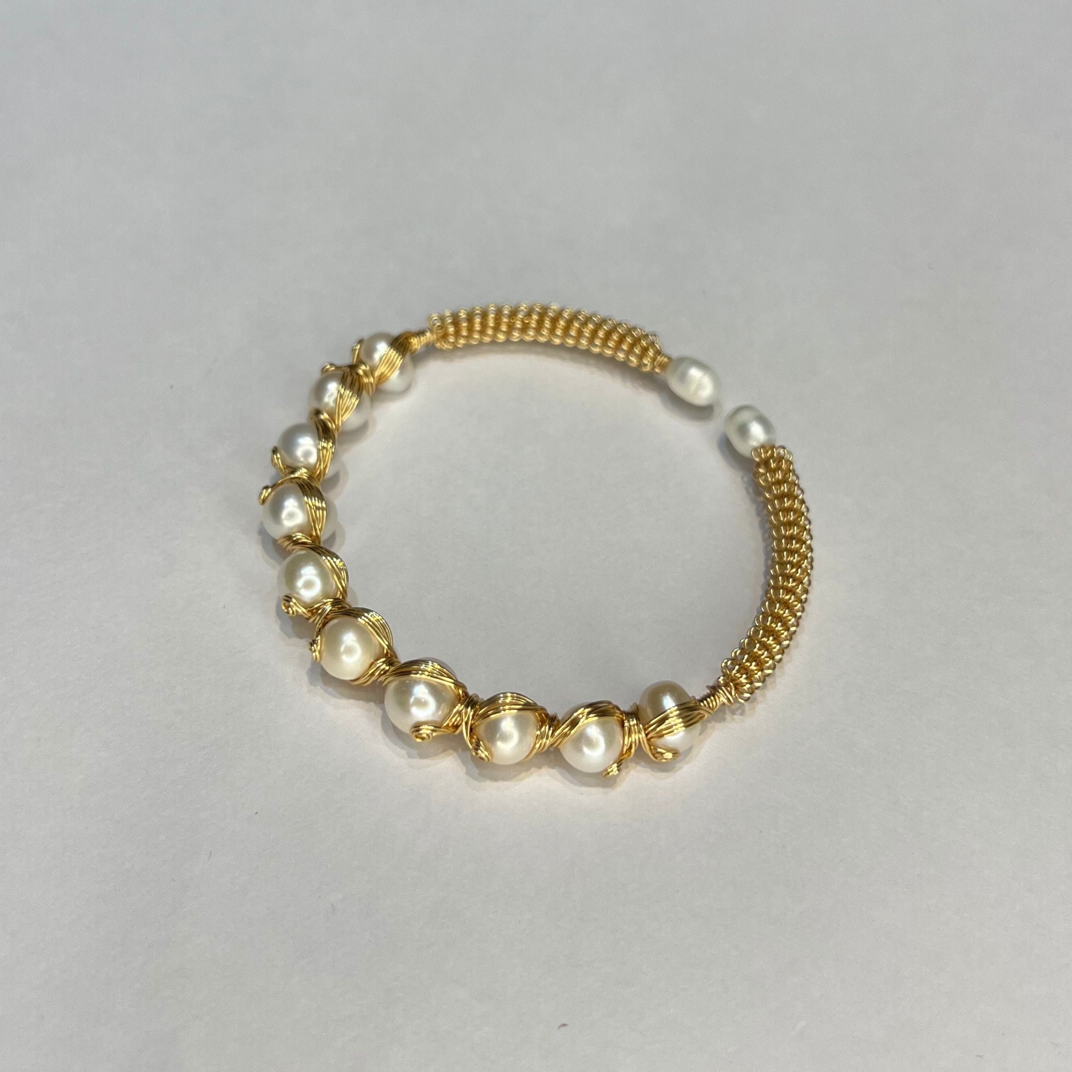 Golden Weave - Classic  Pearl Rakhi bracelet