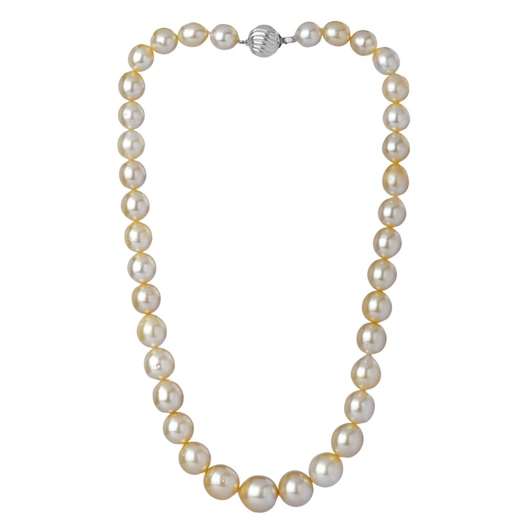 Lustrous Harmony SouthSea Golden Pearl Necklace