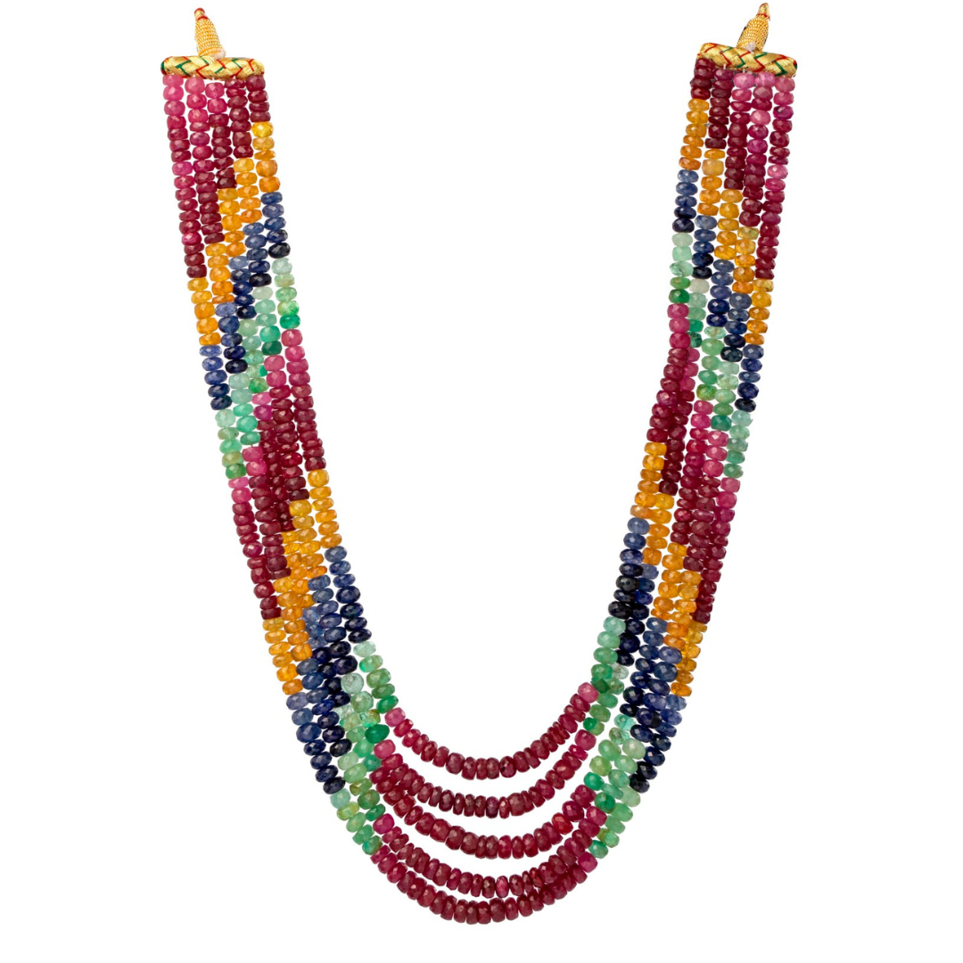 Multi-strand gemstone necklace