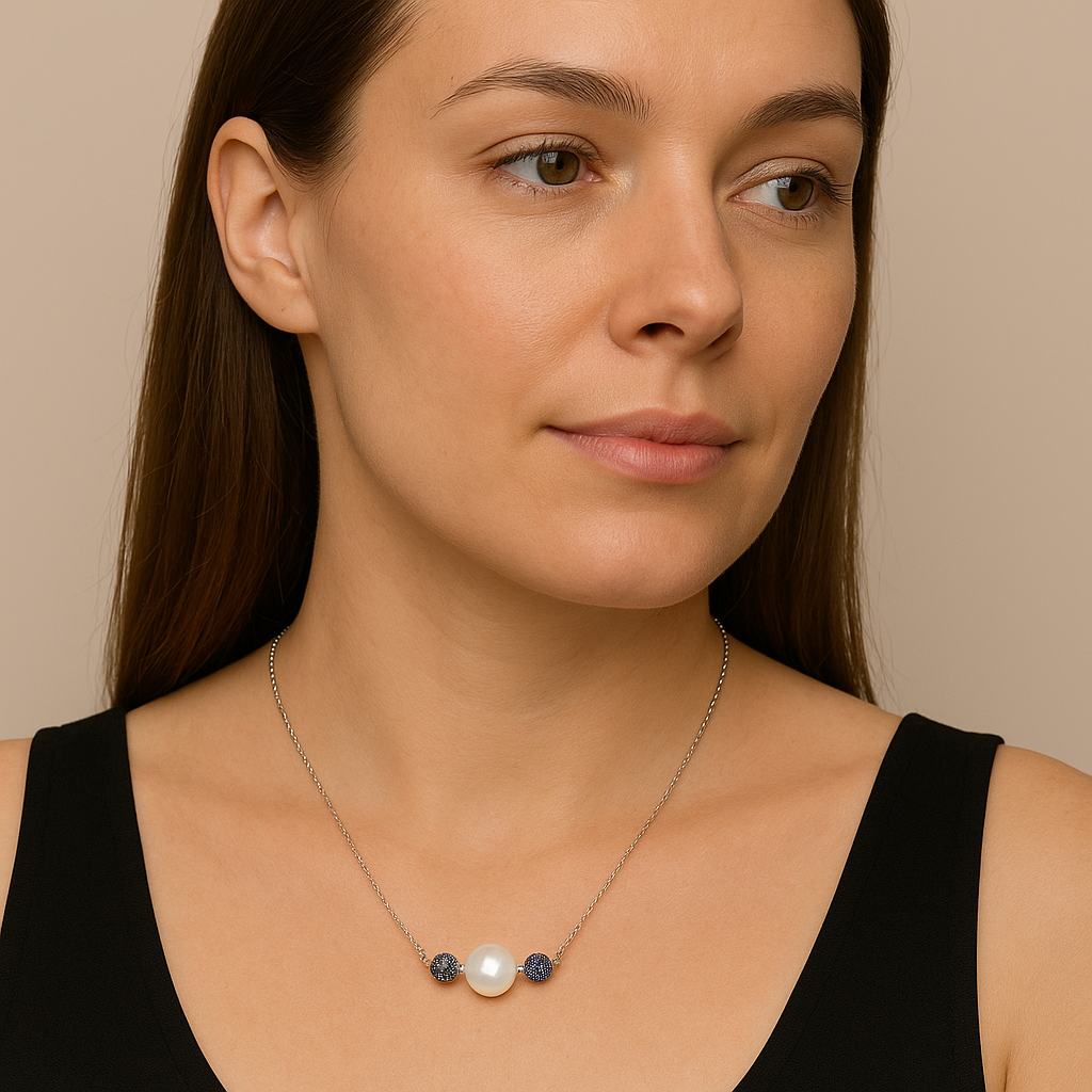 Sapphire Harmony South Sea Pearl Necklace